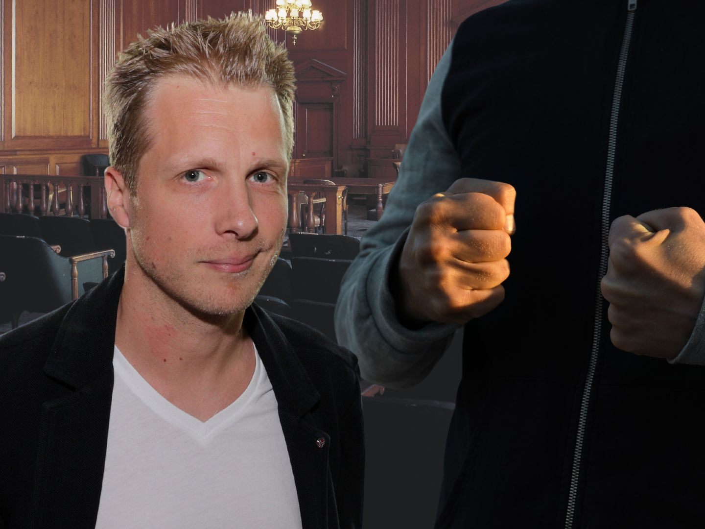 Oliver Pocher geohrfeigt. Oliver Pocher geohrfeigt.