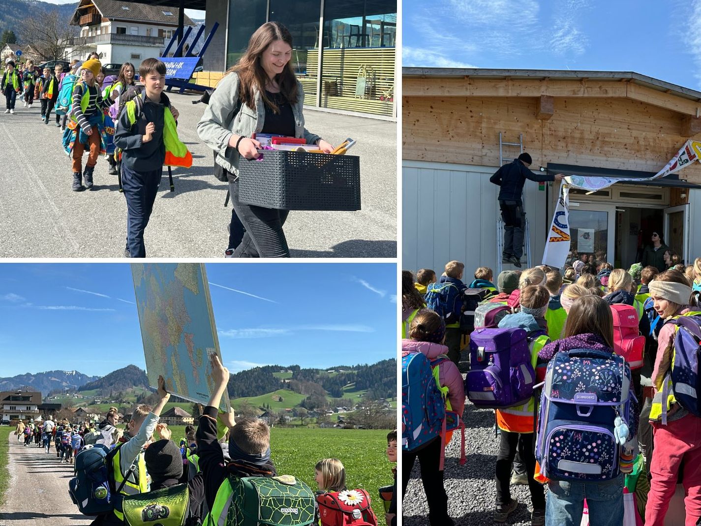 Die Andelsbucher Volksschüler nahmen Abschied von der Containerschule. Die Andelsbucher Volksschüler nahmen Abschied von der Containerschule.