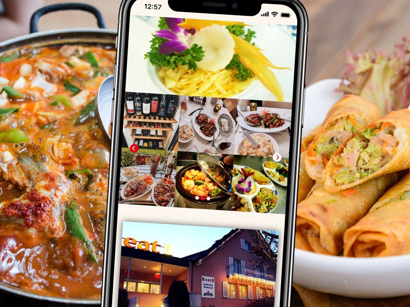 Auf der Speisekarte des Restaurants stehen verschiedenste asiatische Köstlichkeiten. Auf der Speisekarte des Restaurants stehen verschiedenste asiatische Köstlichkeiten.