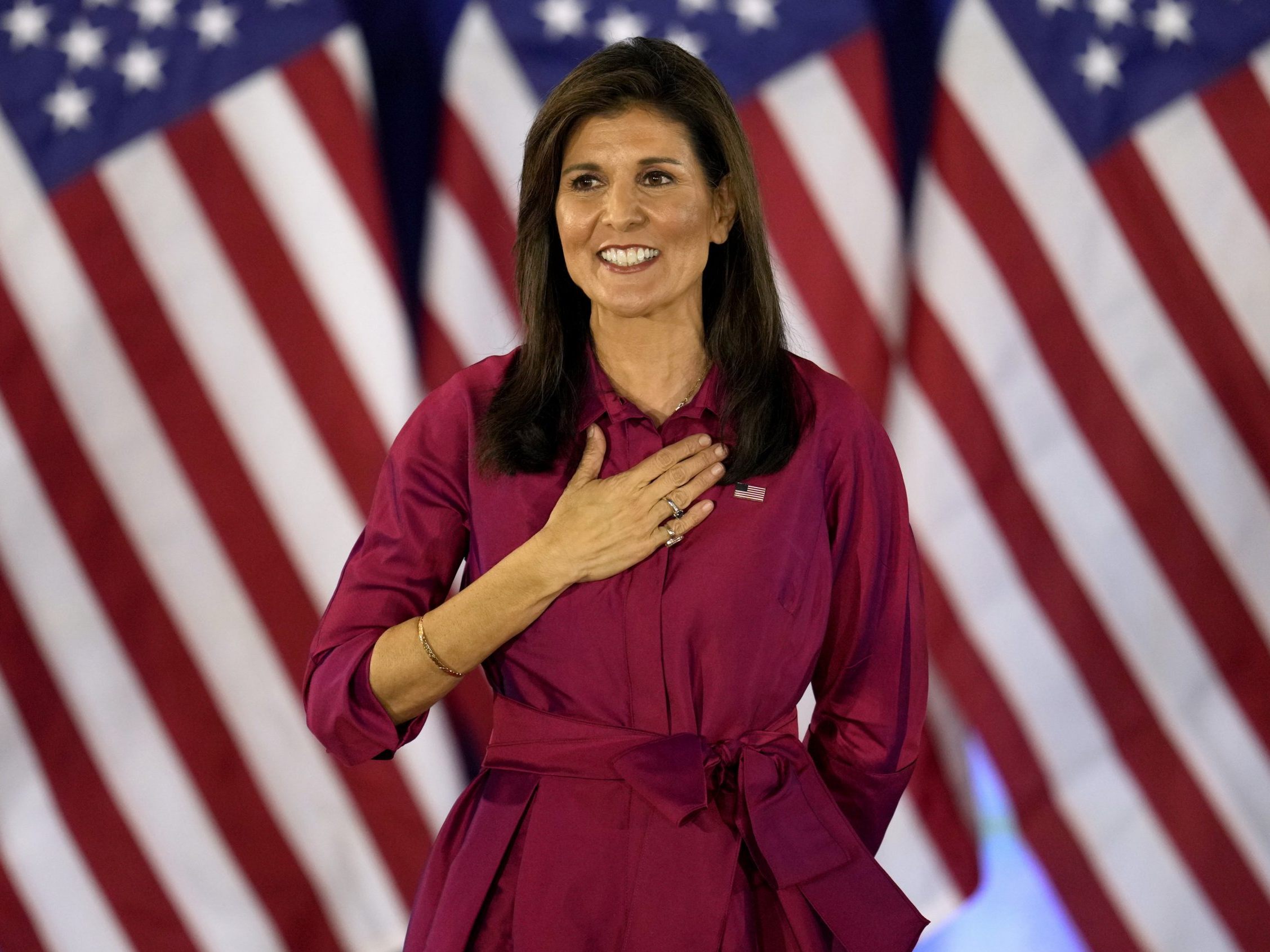 Nikki Haley steigt aus dem parteiinternen Rennen der Republikaner aus. Nikki Haley steigt aus dem parteiinternen Rennen der Republikaner aus.