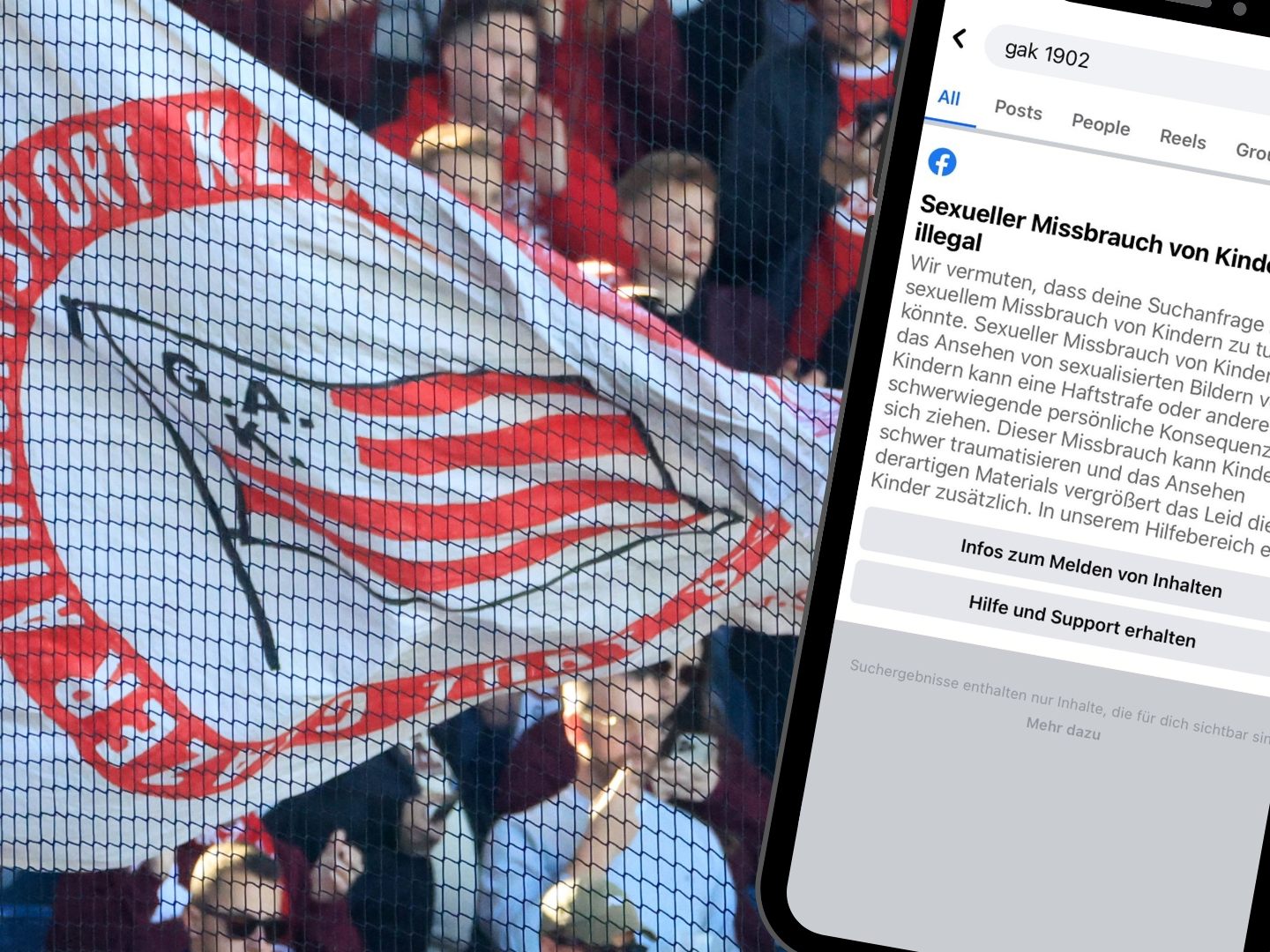 Facebook spielt eine Warnung aus, wenn man die Seite des GAK sucht. Facebook spielt eine Warnung aus, wenn man die Seite des GAK sucht.