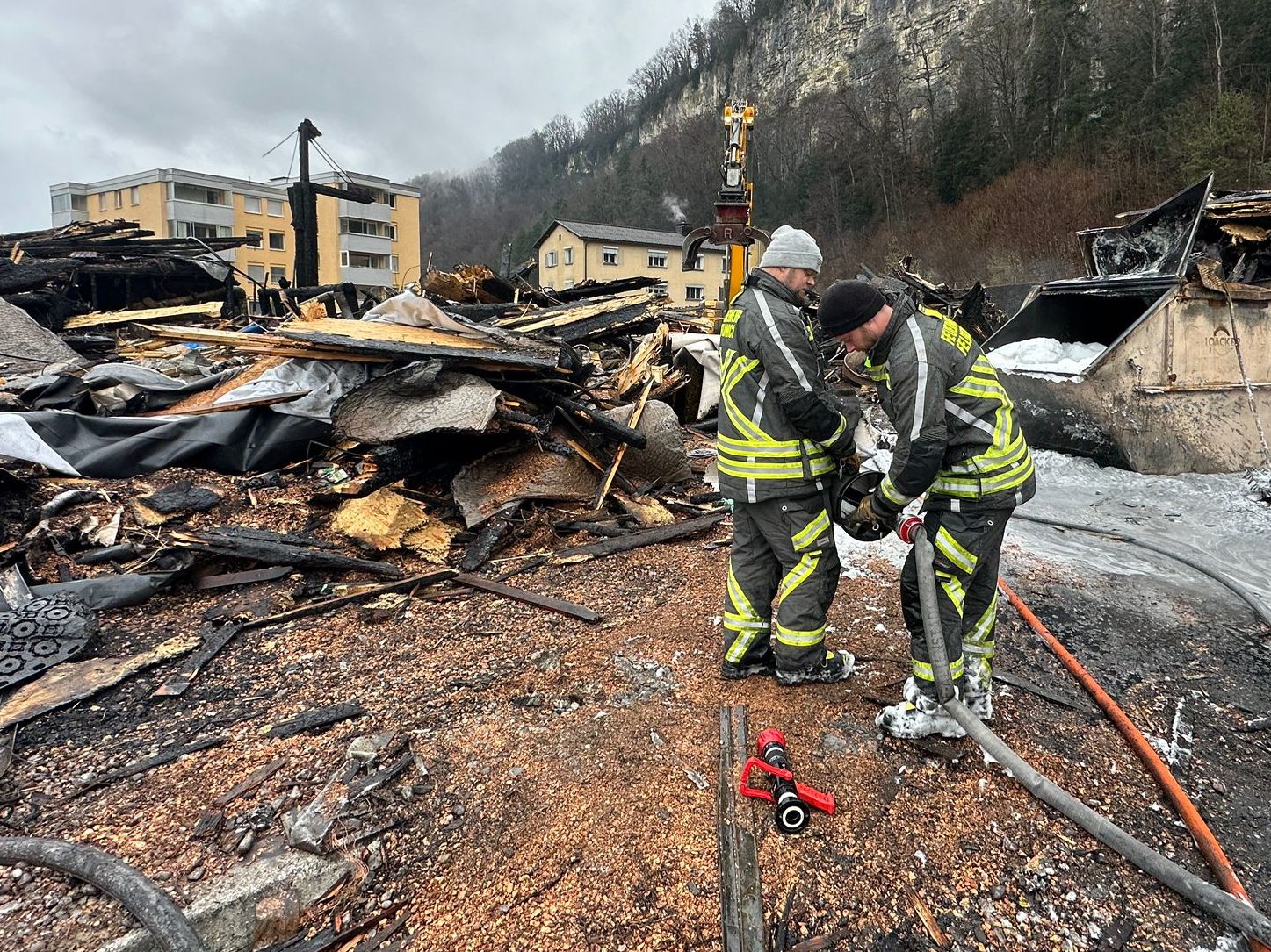 Das ASZ in Feldkirch wurde durch den Brand zerstört. Das ASZ in Feldkirch wurde durch den Brand zerstört.