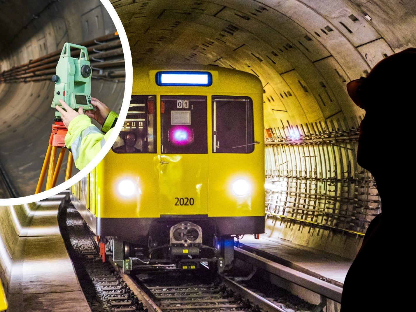 Man wird bei Vermessungsarbeiten von Zug erfasst (Symbolbild)