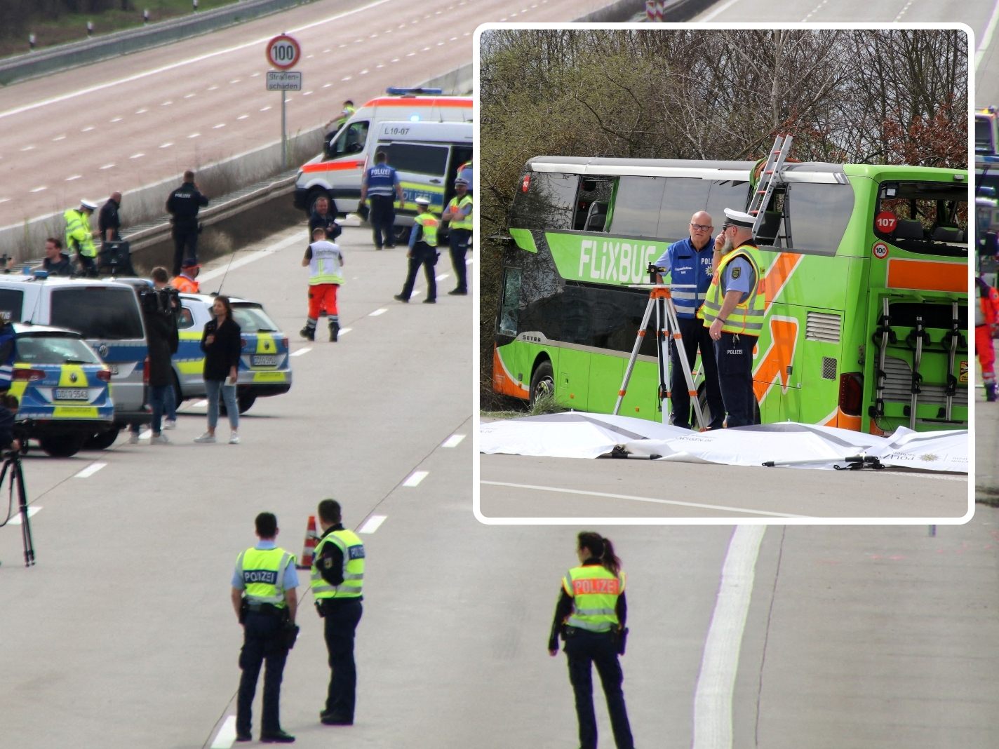 Auf der A9 kam es am Mittwoch zu einem tragischen Busunfall.