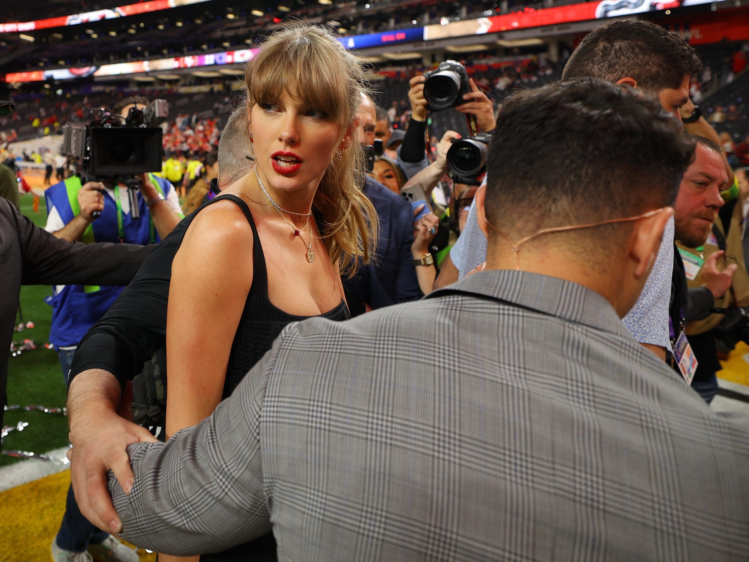 Das neue Album von Taylor Swift - hier nach dem Superbowl - erscheint diese Woche.