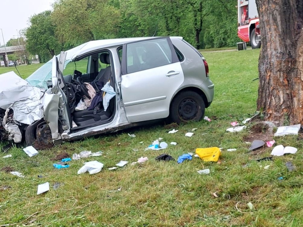 Unfall mit Schwerverletzter in Wien-Liesing.