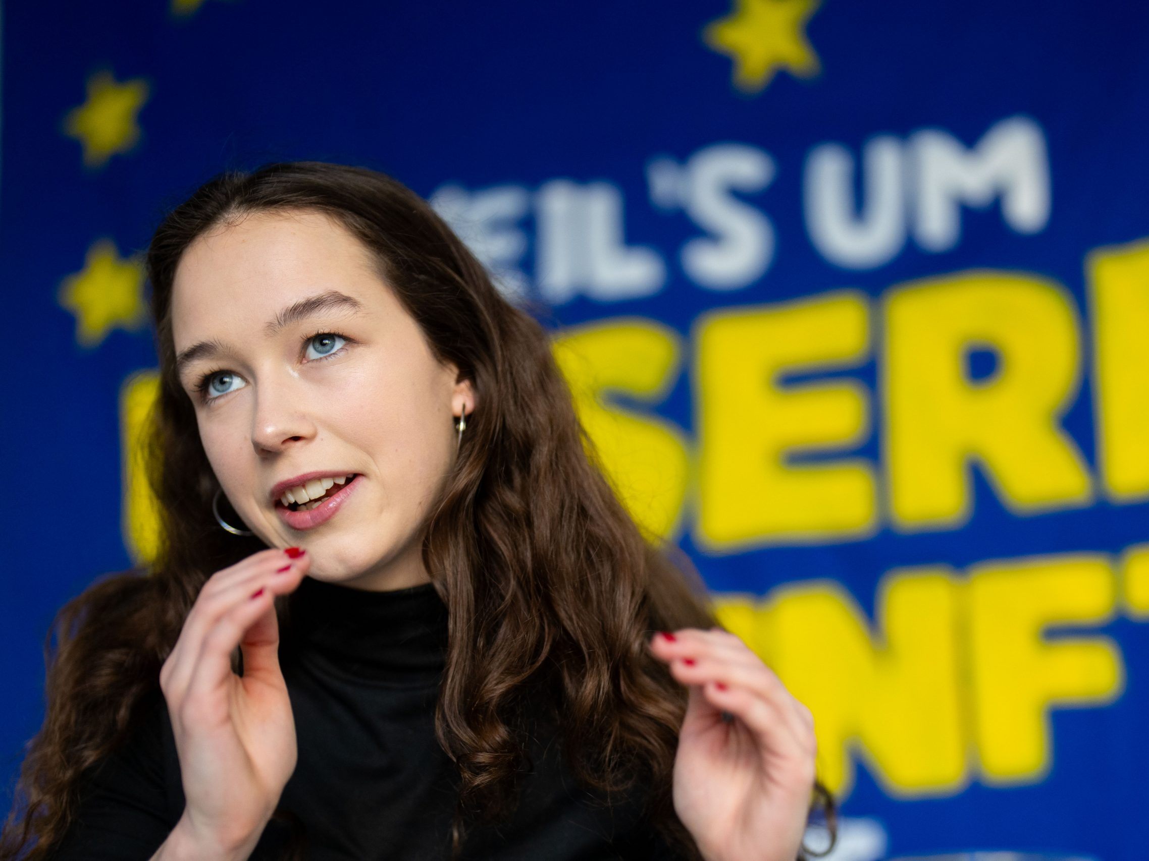 500.000 Stimmen will die grüne Spitzenkandidatin bei der EU-Wahl erreichen. 500.000 Stimmen will die grüne Spitzenkandidatin bei der EU-Wahl erreichen.