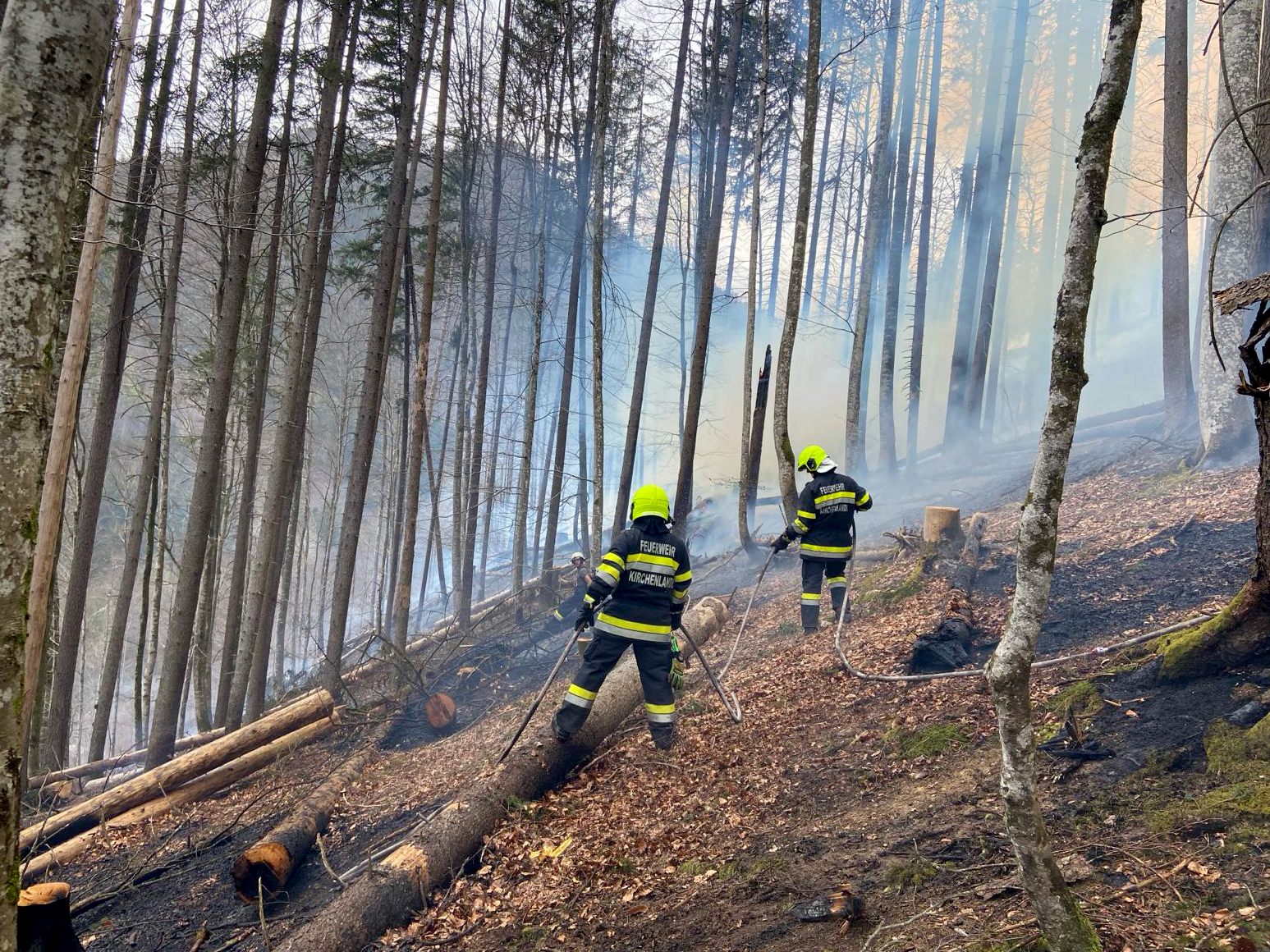 Die beiden Waldbrände sollten spätestens am Donnerstag gelöscht sein.