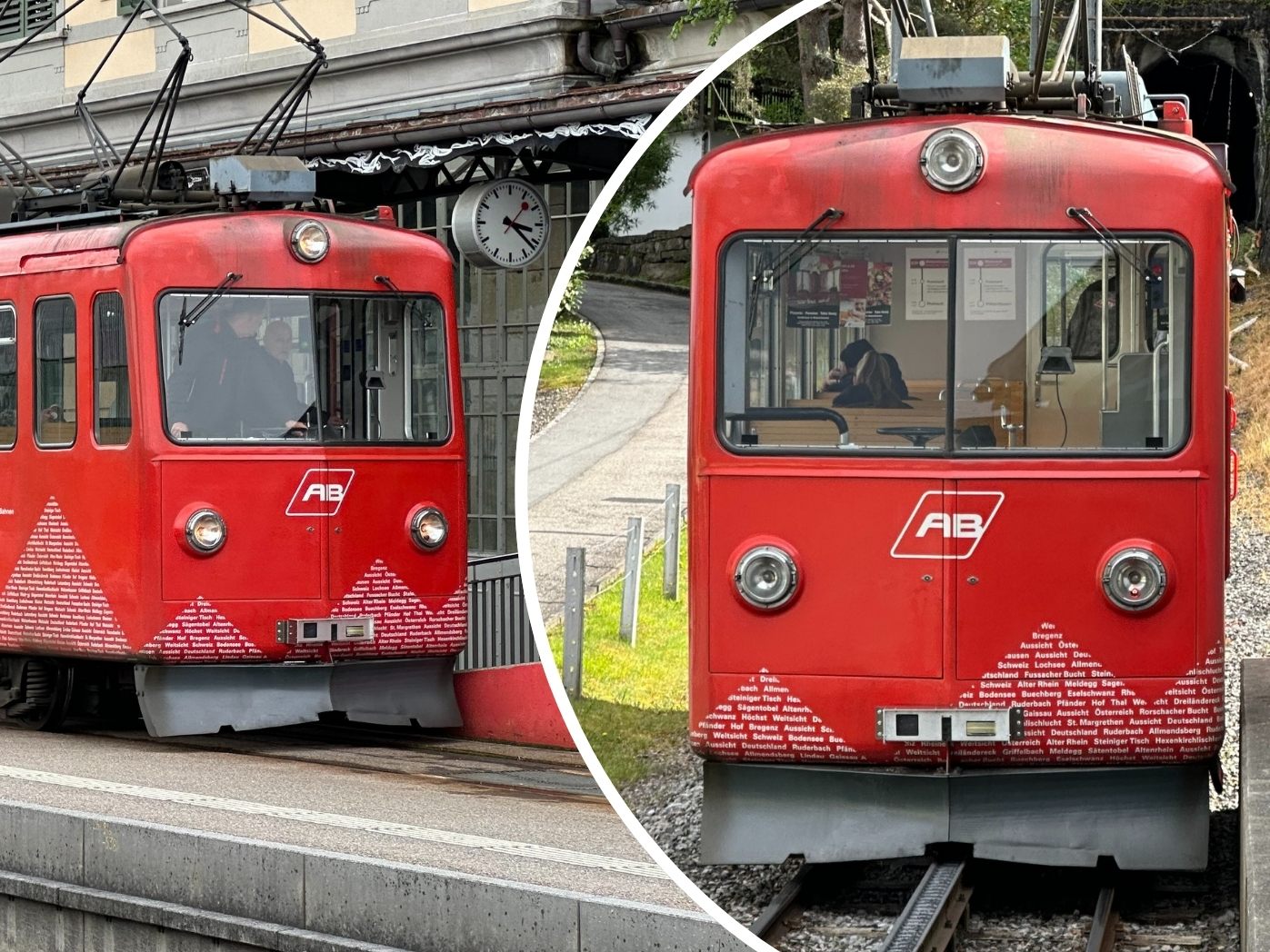Die Appenzeller Bahn testet ein neues Kollisionswarnsystem und den führerlosen Betrieb (r.) ihrer Züge. Die Appenzeller Bahn testet ein neues Kollisionswarnsystem und den führerlosen Betrieb (r.) ihrer Züge.