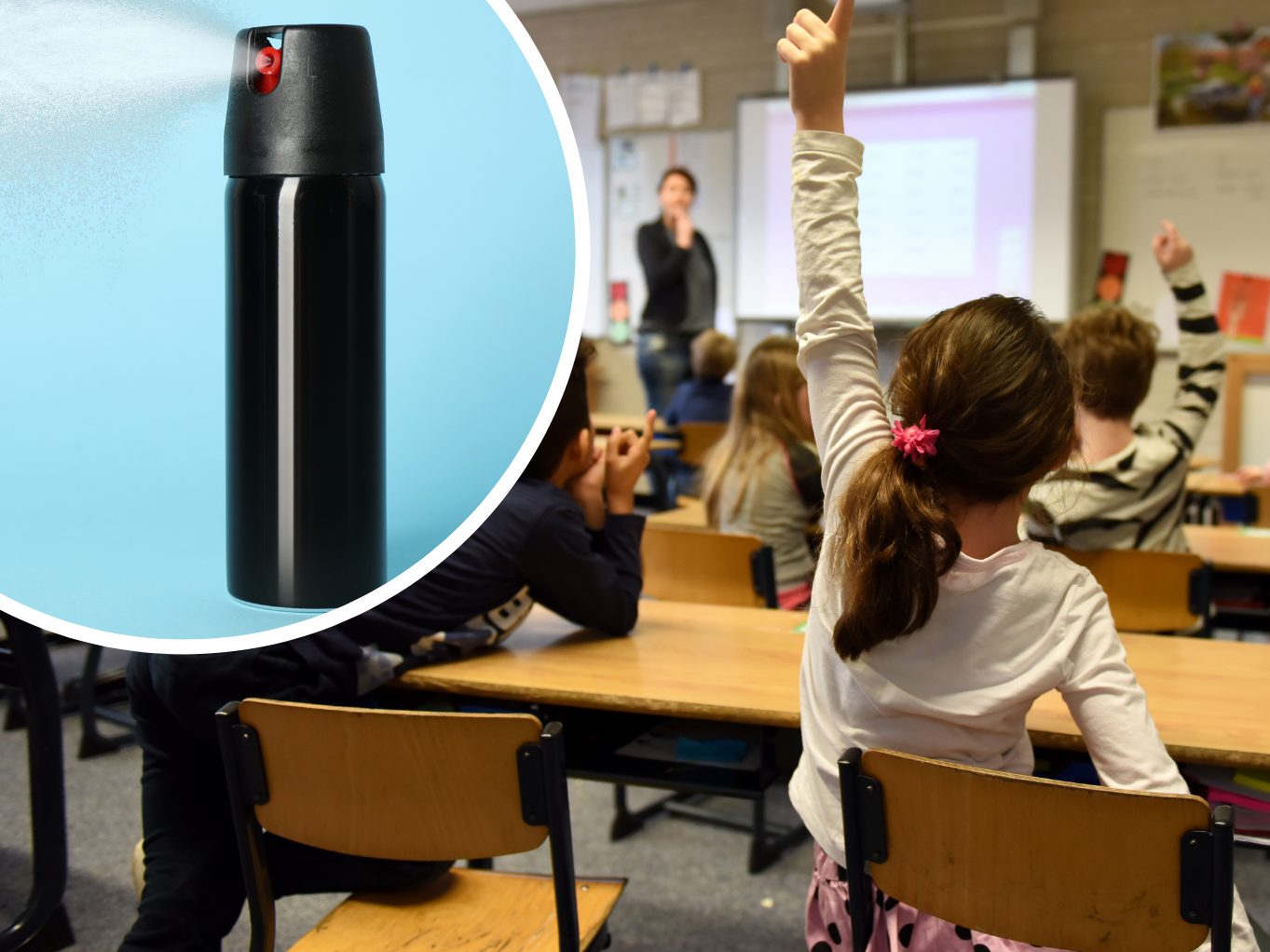 Ein Bursch sprühte in einem Wiener Klassenzimmer mit einem Pfefferspray herum.