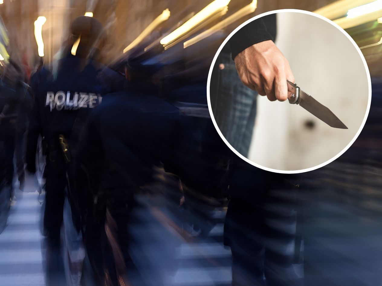 Nächtliche Polizeieinsätze in Wien wegen Messerattacken und -drohungen.