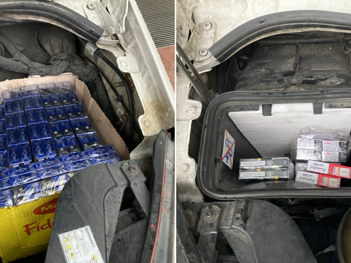 43 Stangen Zigaretten waren im Klein-LKW versteckt. 43 Stangen Zigaretten waren im Klein-LKW versteckt.