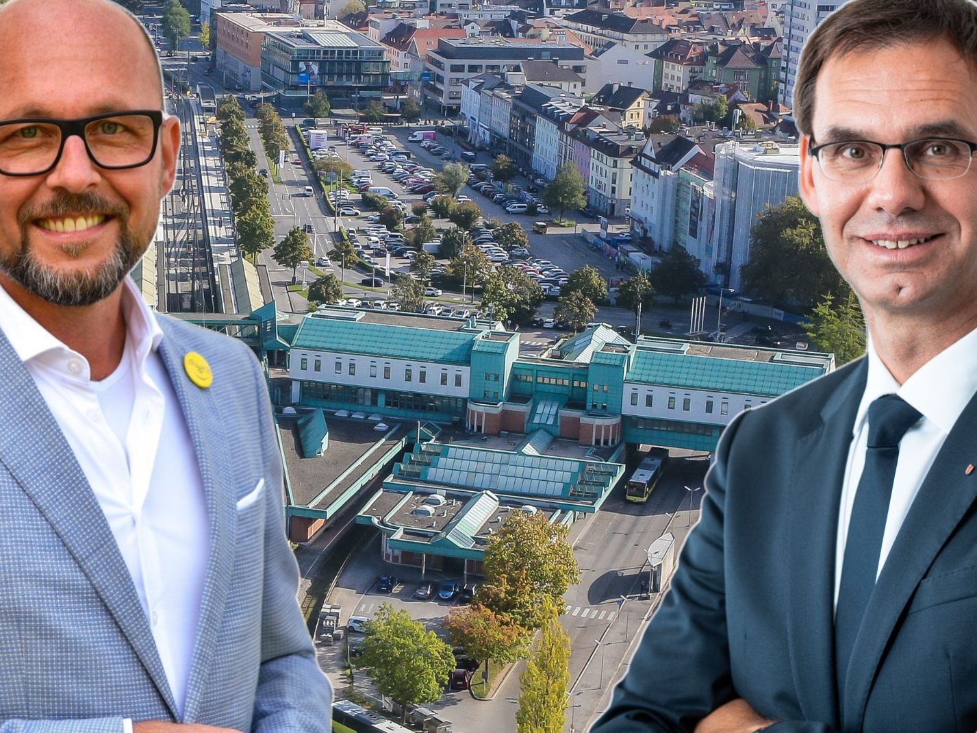 Bürgermeister Ritsch (l.), Landeshauptmann Wallner (r.) und die ÖBB sind sich beim Bregenzer Bahnhof endgültig einig geworden. Bürgermeister Ritsch (l.), Landeshauptmann Wallner (r.) und die ÖBB sind sich beim Bregenzer Bahnhof endgültig einig geworden.