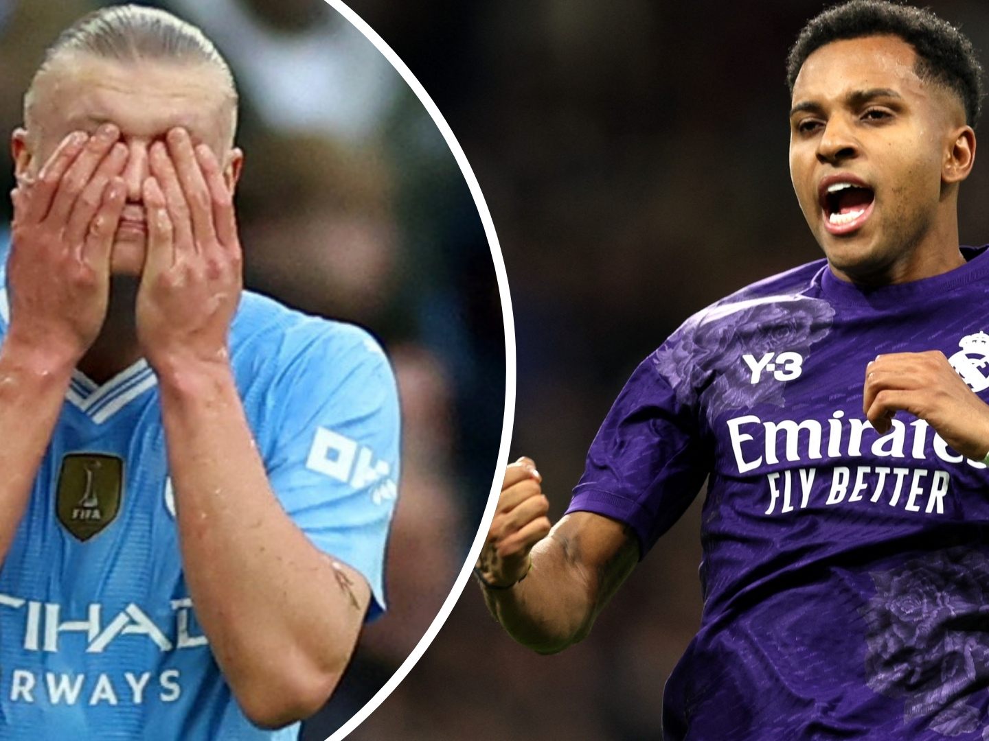 Vorweggenommenes Finale: Manchester City gegen Real Madrid. Vorweggenommenes Finale: Manchester City gegen Real Madrid.