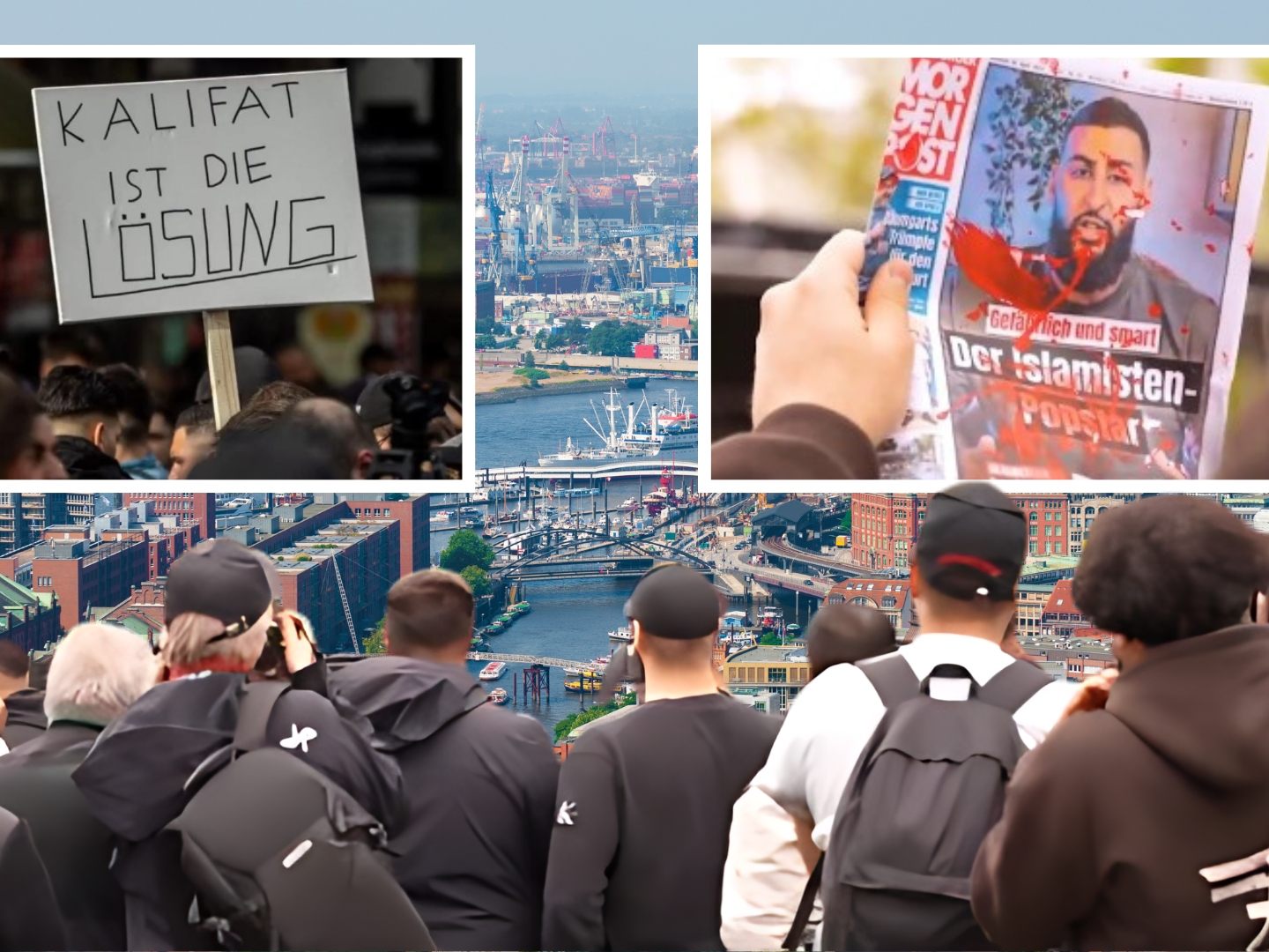 Mehr als 1000 Muslime demonstrieren in Hamburg Mehr als 1000 Muslime demonstrieren in Hamburg