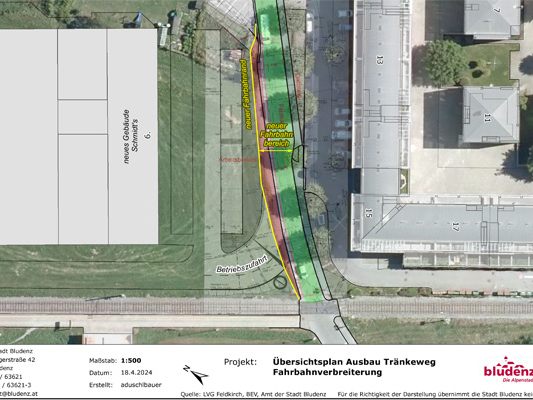 Fahrbahnverbreiterung Tränkeweg Fahrbahnverbreiterung Tränkeweg