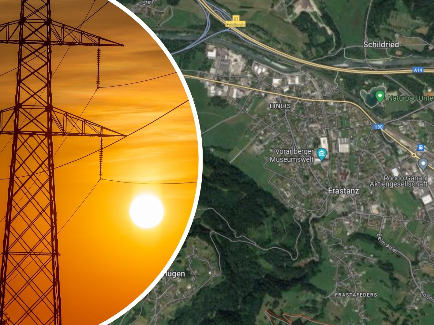 Vorübergehend waren große Teile von Frastanz ohne Strom.