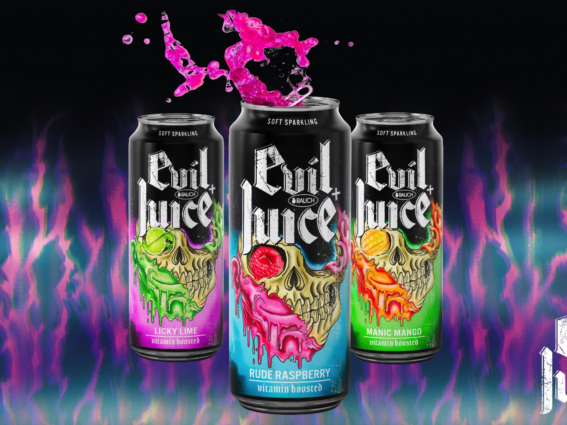 Der neue RAUCH EVIL⁺JUICE ist in 3 Sorten erhältlich.