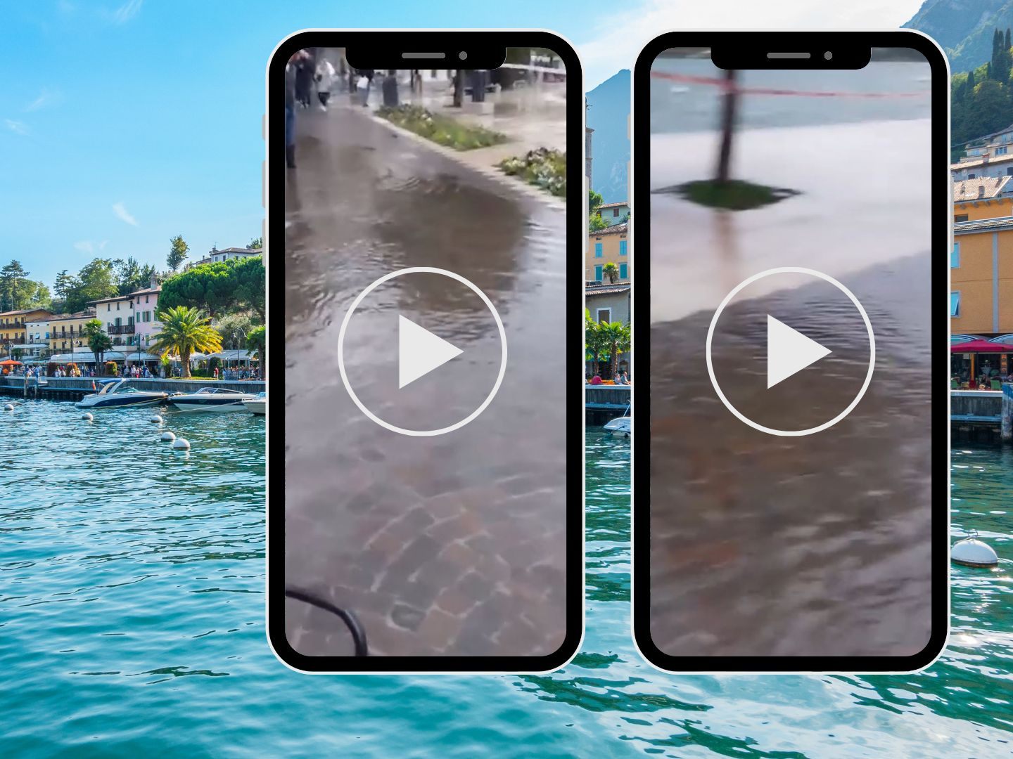 Fußgängerpromenade unter Wasser