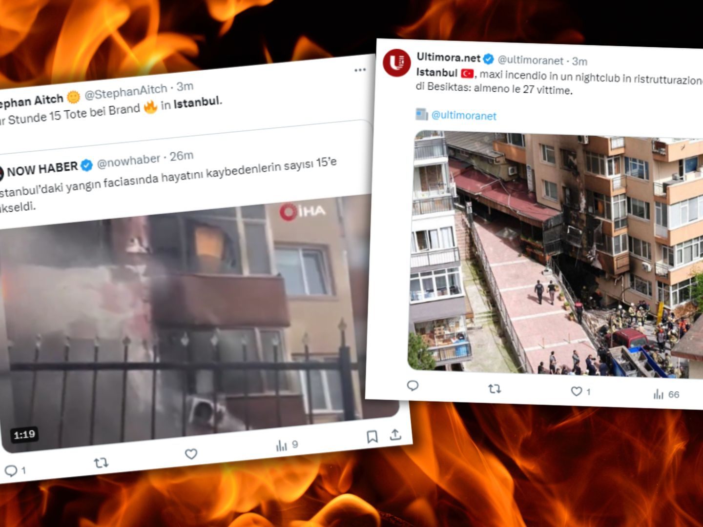 25 Tote nach Brand in Istanbul. (Symbolbild)