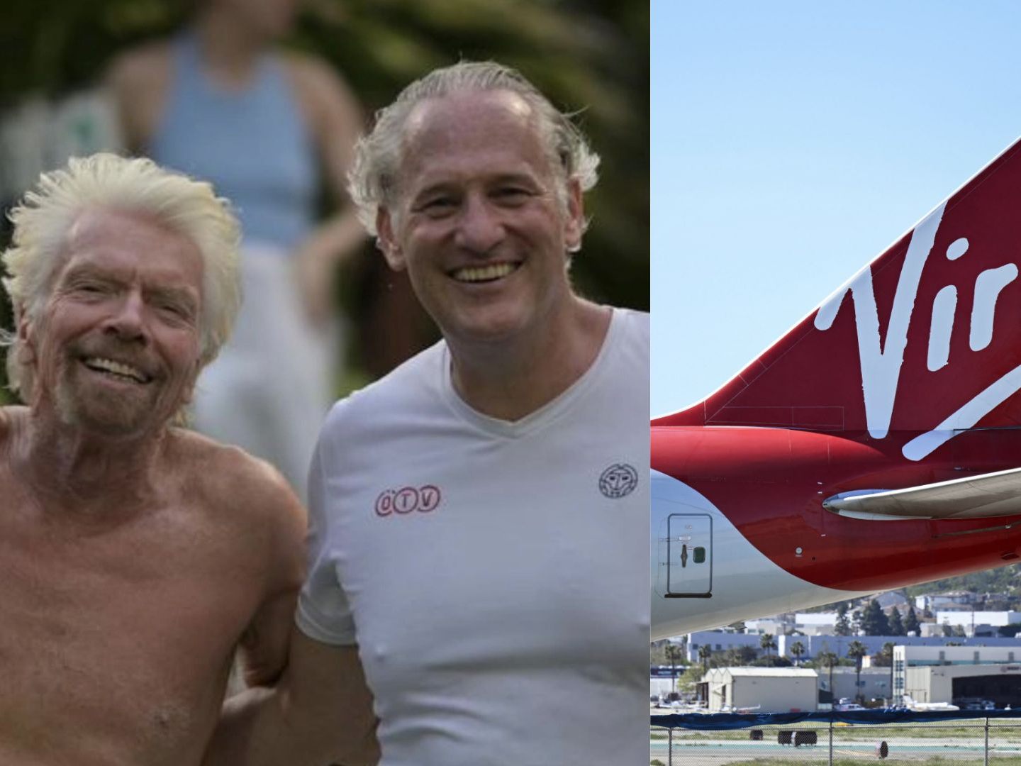Martin Ohneberg mit Richard Branson. Martin Ohneberg mit Richard Branson.