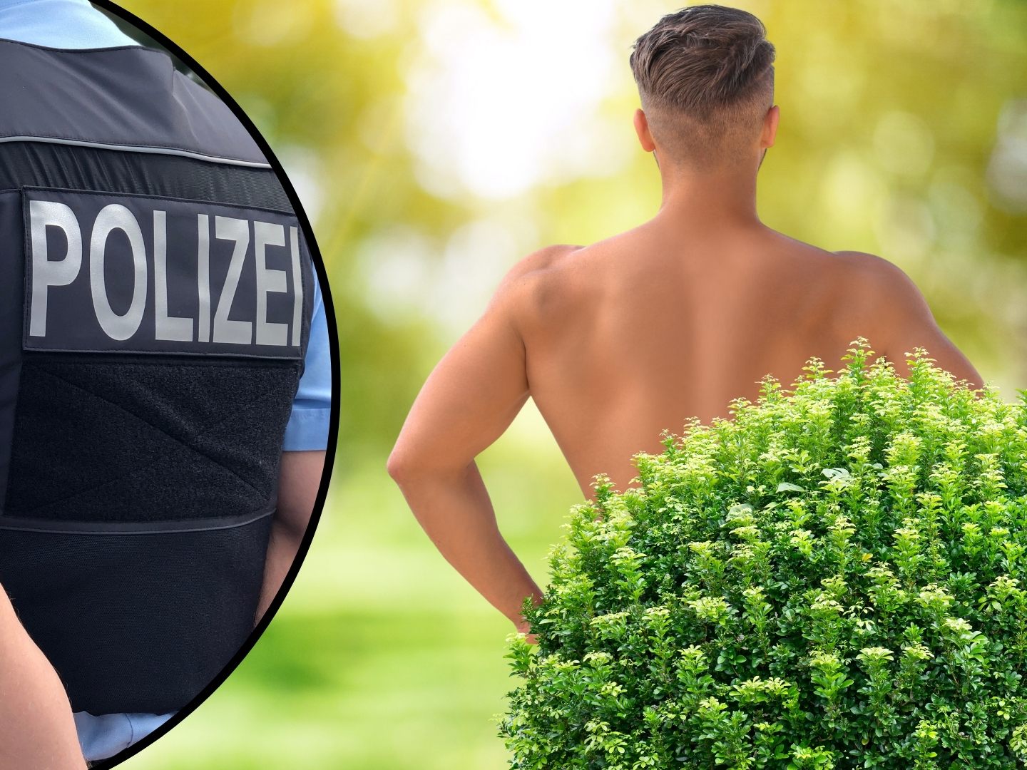 Date endet für Mann ohne Kleidung - hinter einem Busch. (Symbolfoto) Date endet für Mann ohne Kleidung - hinter einem Busch. (Symbolfoto)