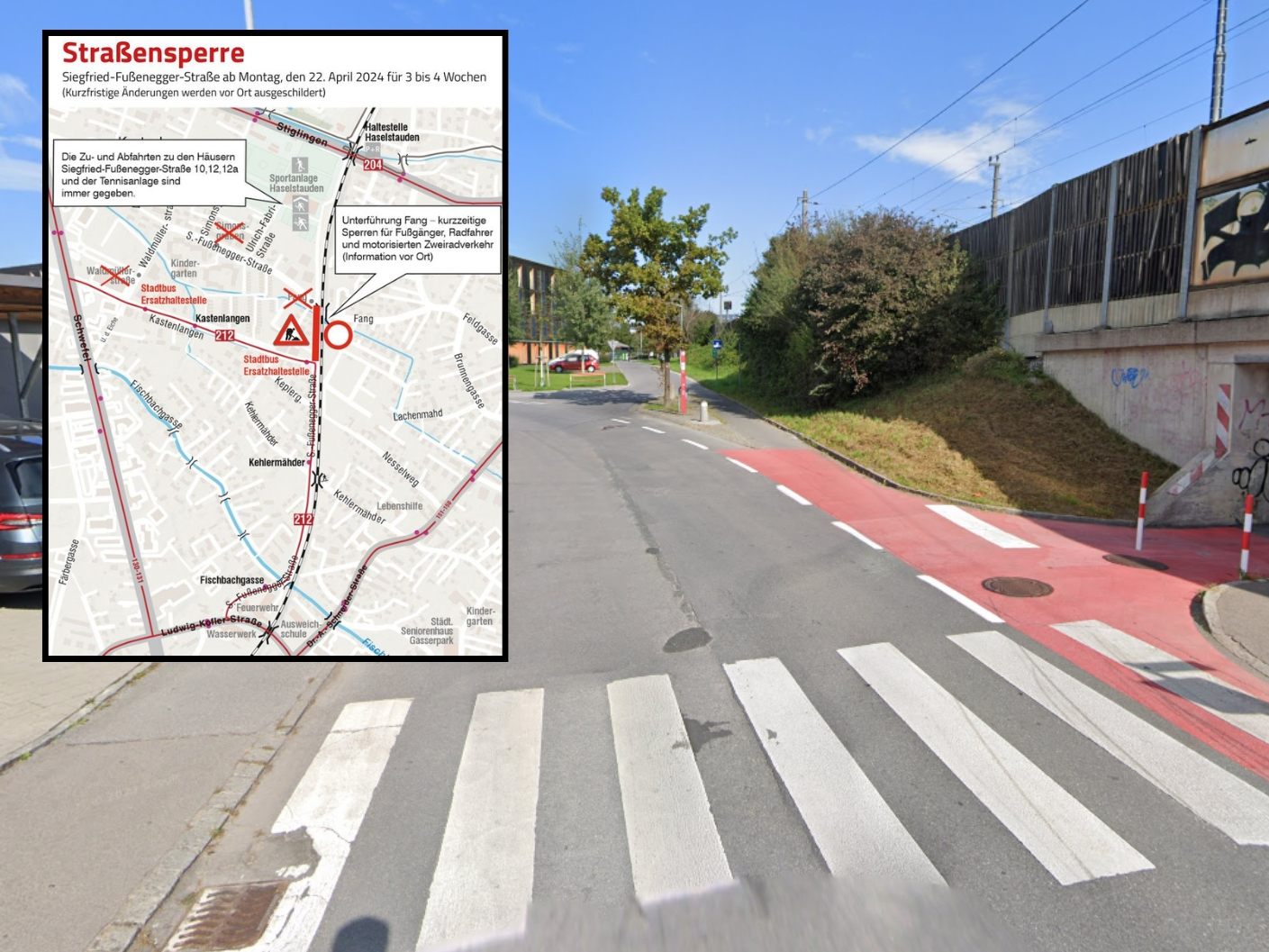 Die Straße wird drei bis vier Wochen gesperrt.