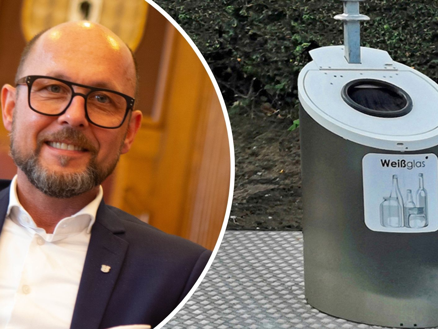 An der besagten Stelle, an der sich schon jetzt Müllsammelcontainer befinden, sollen auf einer Teilfläche von rund zwei mal vier Metern je ein Behälter für Weiß- und Buntglas in den Boden eingelassen werden.