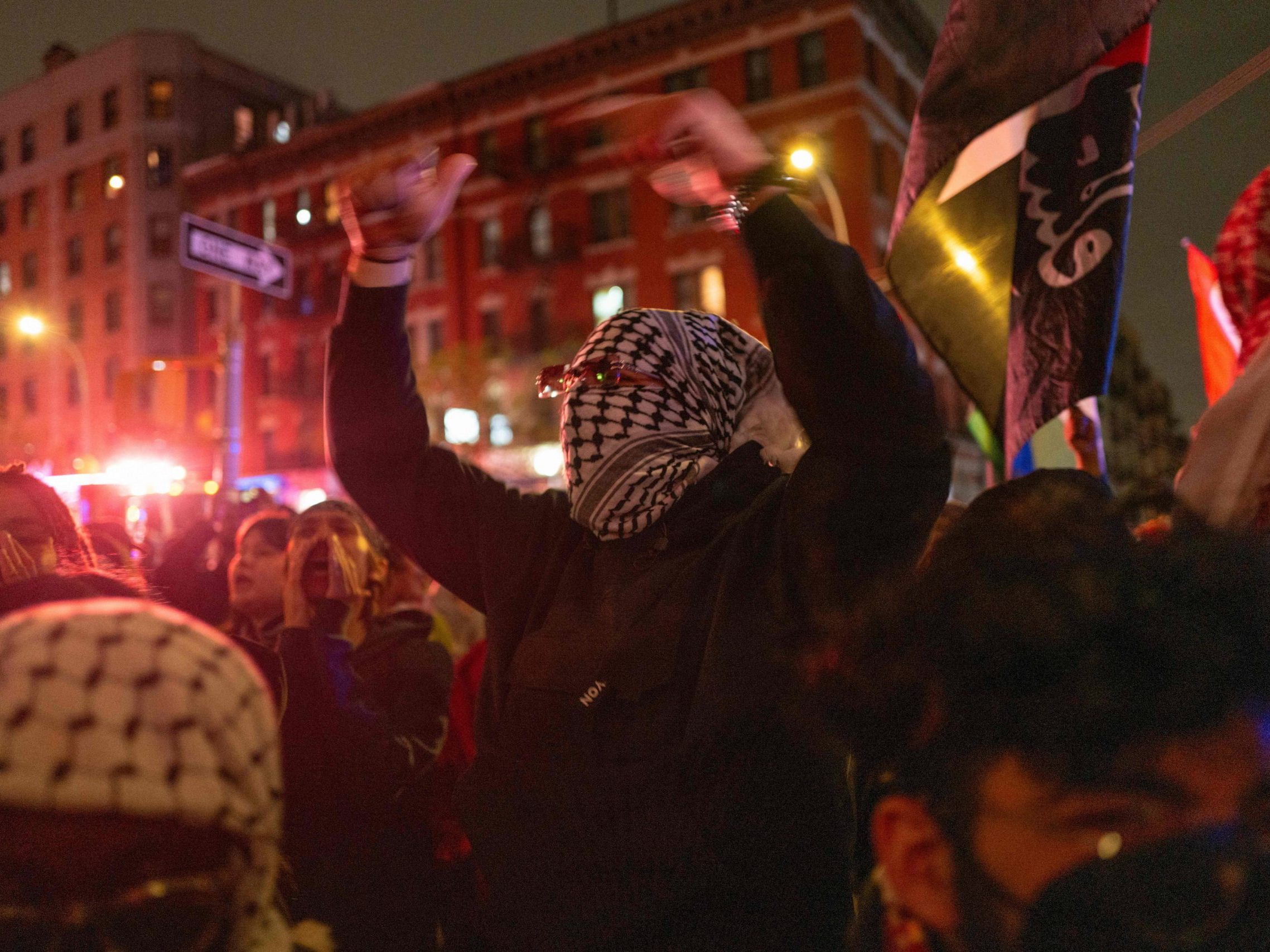 Demonstranten verbarrikadierten sich in der Columbia University in New York. Demonstranten verbarrikadierten sich in der Columbia University in New York.