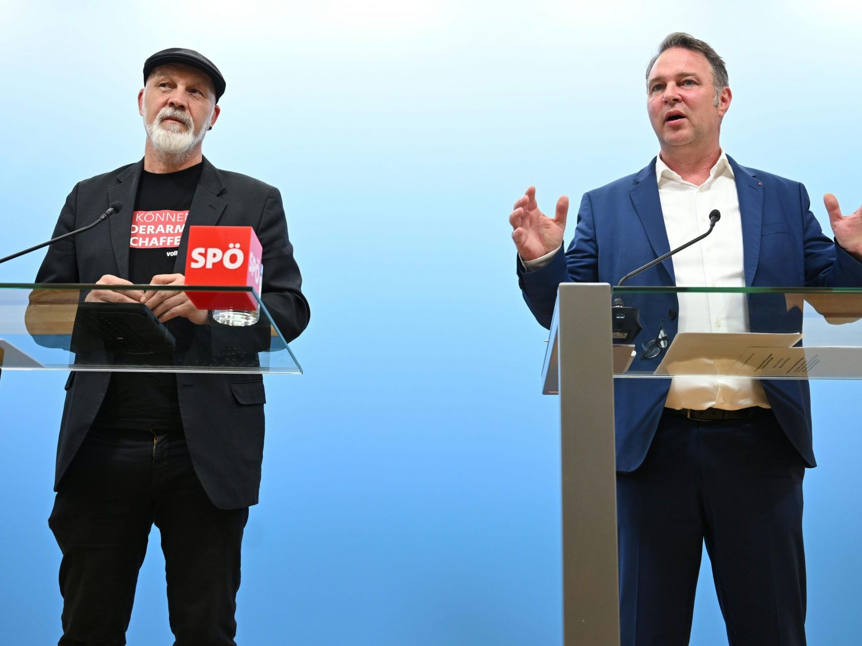 Die SPÖ bewirbt mit der Volkshilfe die Kindergrundsicherung.