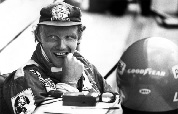 Niki Lauda während des Vortrainigs auf dem Hockenheimring.