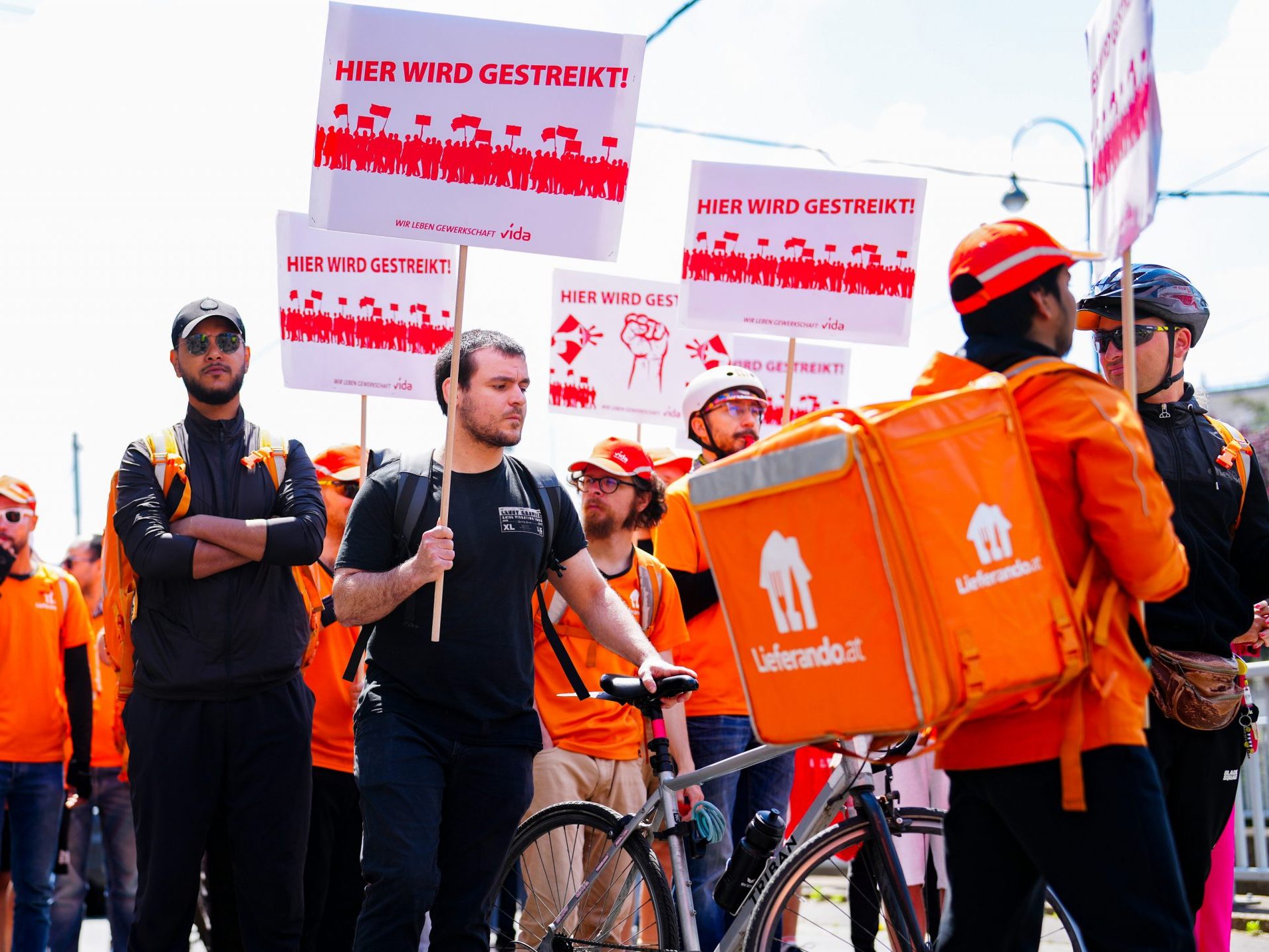 Es ist nicht der erste Streik der Fahrradboten wegen des Kollektivvertrag-Streits. Es ist nicht der erste Streik der Fahrradboten wegen des Kollektivvertrag-Streits.