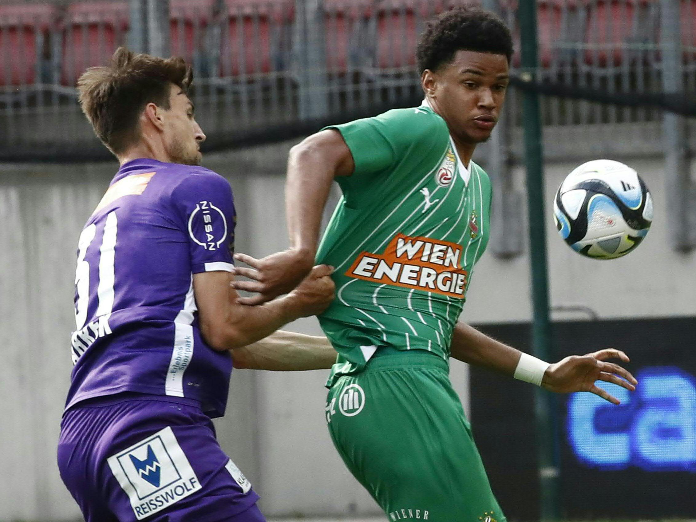 Das Goldtor für Rapid Wien fiel durch Mayulu. Das Goldtor für Rapid Wien fiel durch Mayulu.
