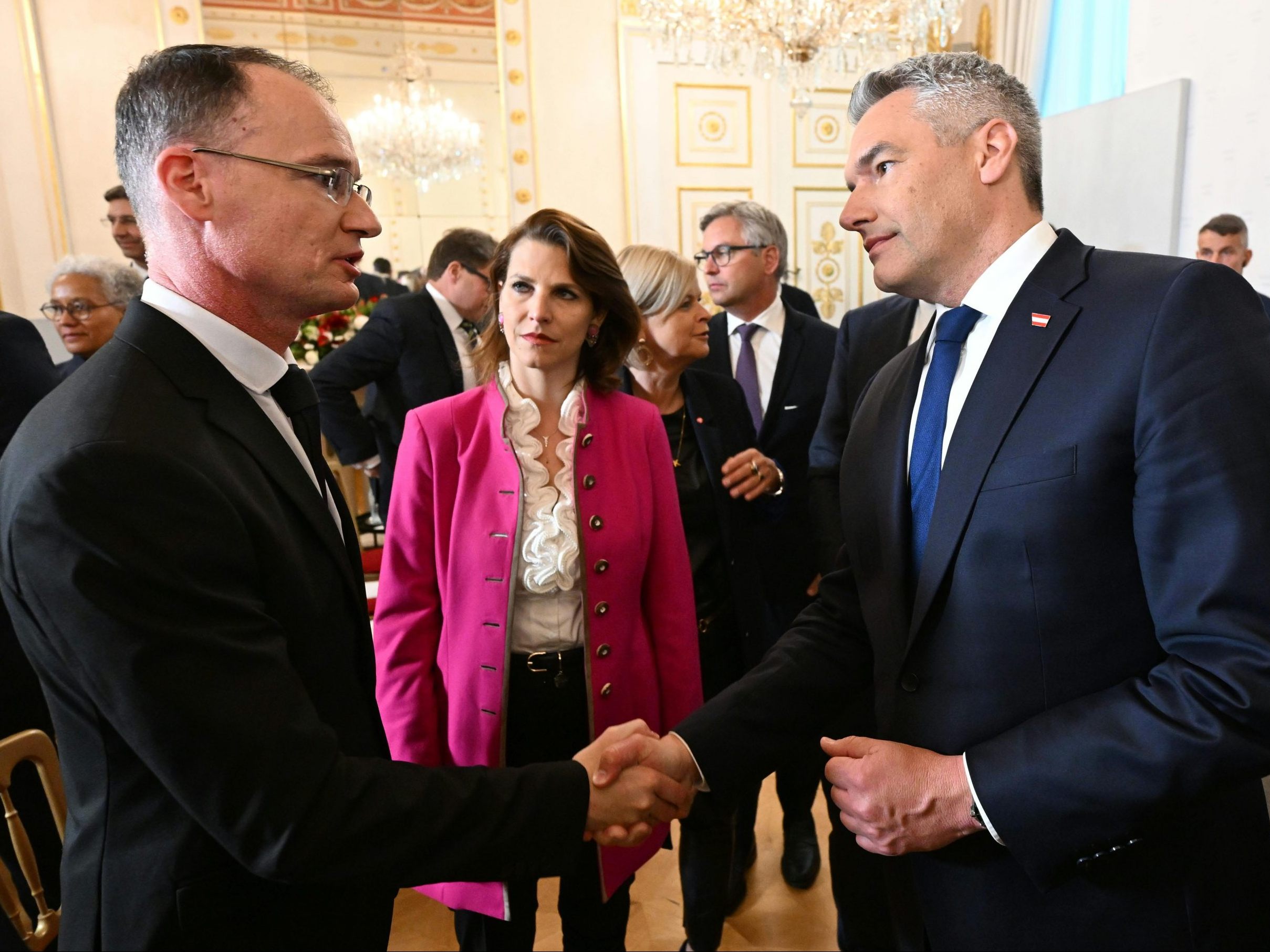 Am Mittwoch fand ein Gedenken an das Kriegsende im Bundeskanzleramt statt.