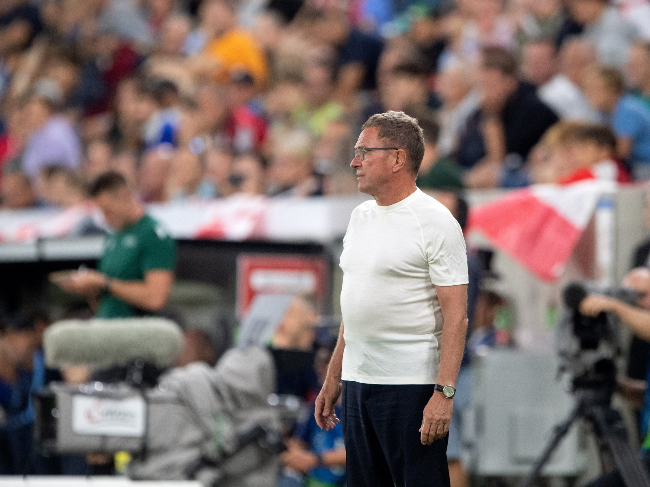 Die Österreich-Spiele der Fußball-EM sind bei Servus TV zu sehen. Im Bild: Trainer Ralf Rangnick.