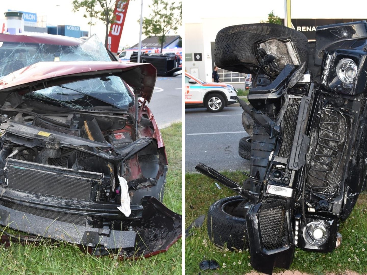 In Wien-Donaustadt kam es zu einem schweren Verkehrsunfall. In Wien-Donaustadt kam es zu einem schweren Verkehrsunfall.