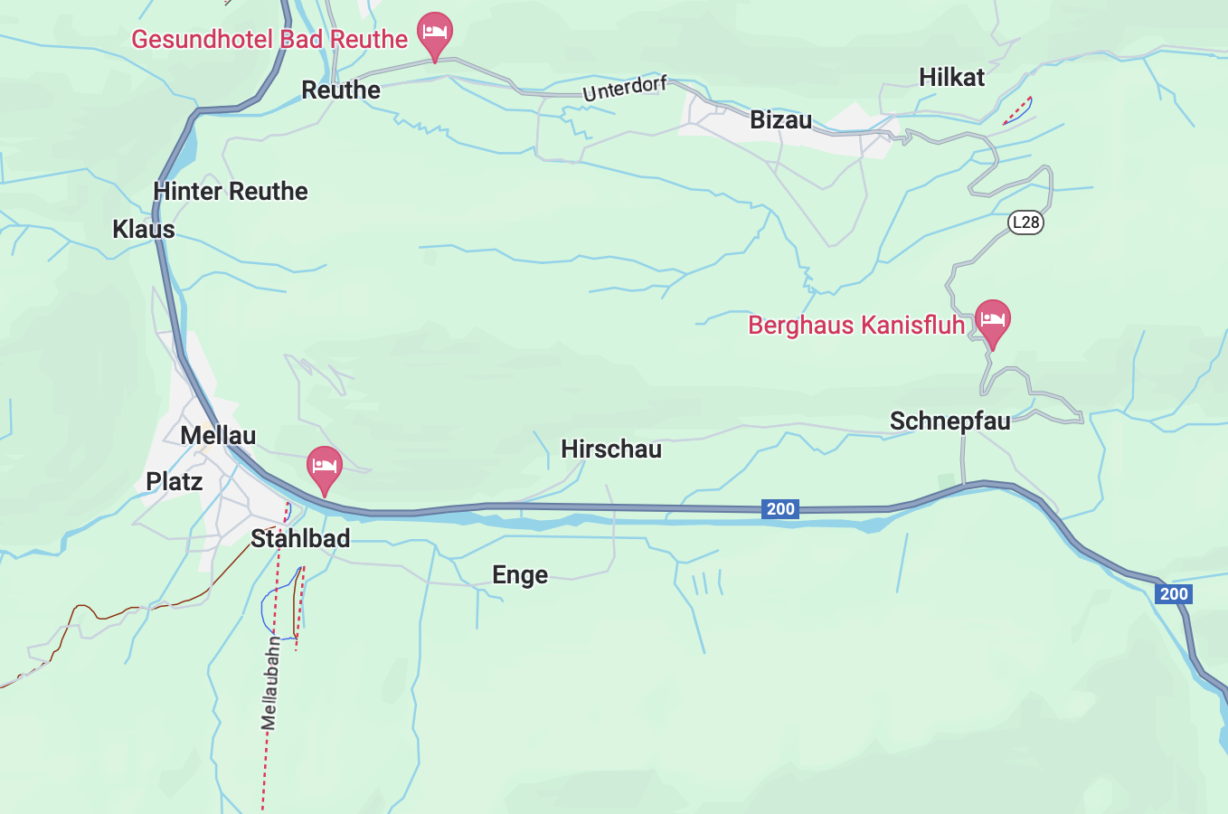 Der Motorradfahrer kam aus Richtung Schnepfau/Hirschau und fuhr in Richtung Mellau.
