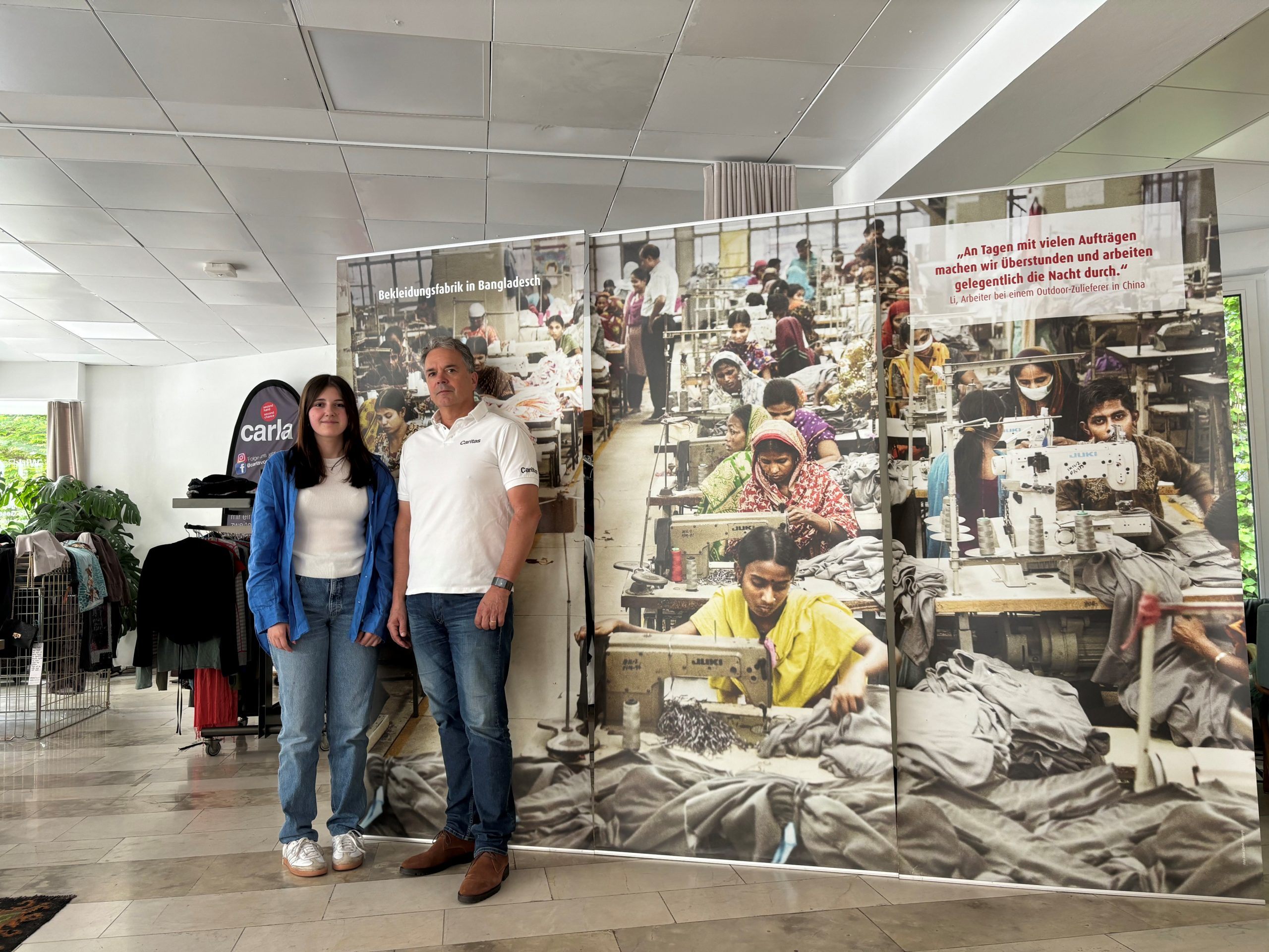 Chiara Duelli (WirkRaum) und Michael Zündel (Auslandshilfe der Caritas). Chiara Duelli (WirkRaum) und Michael Zündel (Auslandshilfe der Caritas).