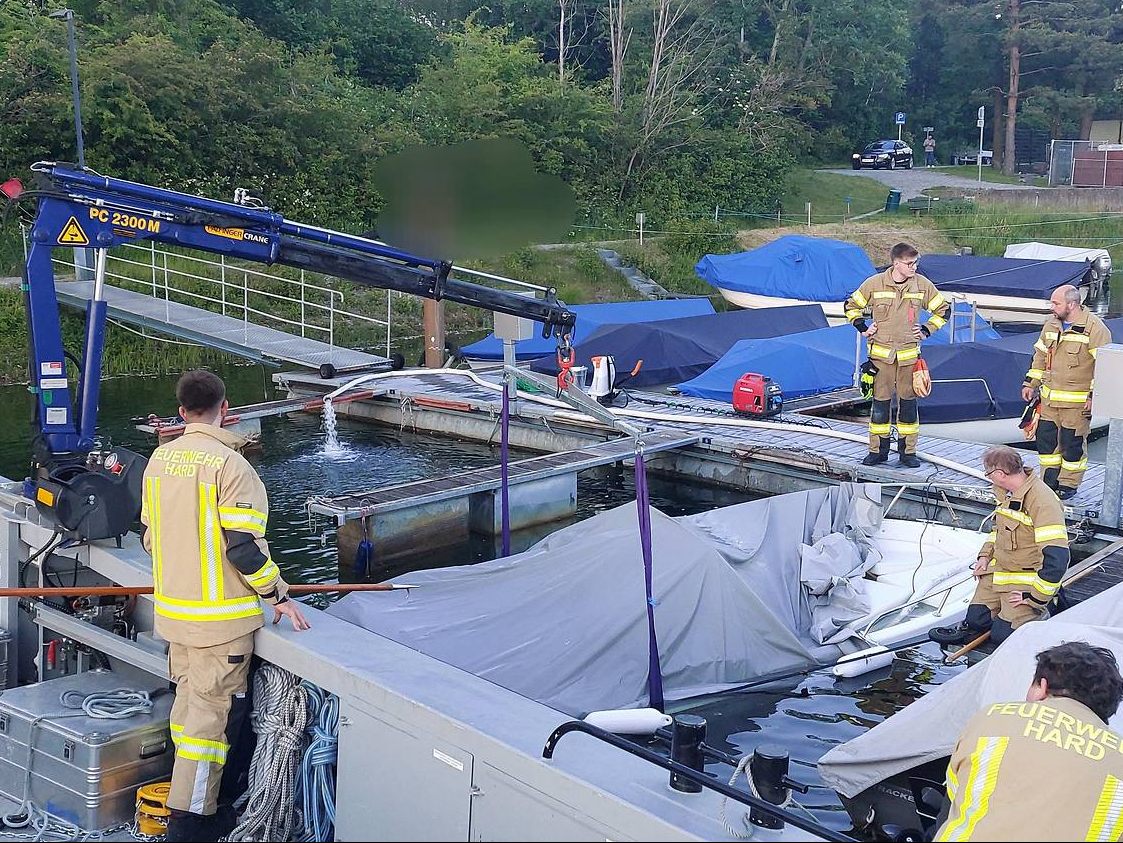 Hier ist das Boot gesunken