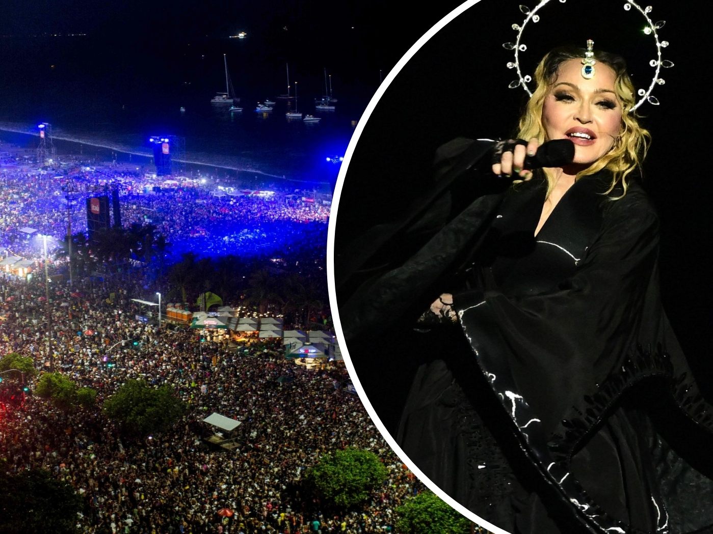 Größtes Konzert der "Königin des Pop" in Rio de Janeiro vor 1,5 Millionen Fans zum Abschluss ihrer Welttournee.