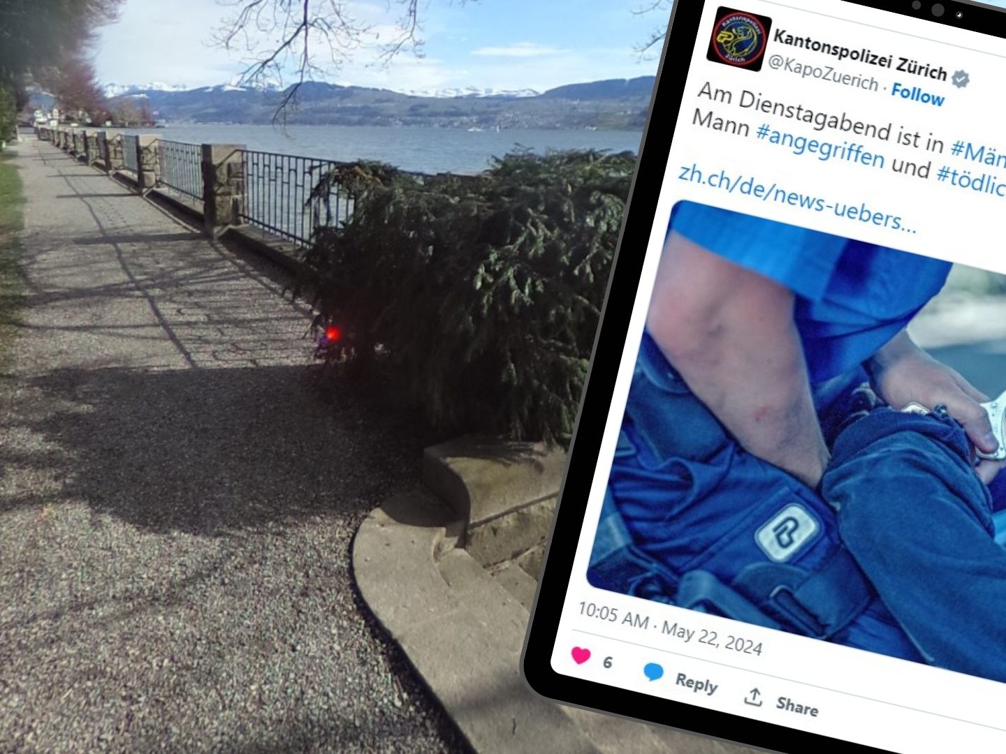 Die Joggerin wurde im Alma Park (Bild) in Männedorf von dem 19-Jährigen angegriffen.