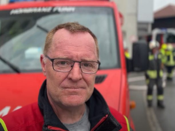 Einsatzleiter Markus Schupp zum Brand in einem Silo in Hörbranz.