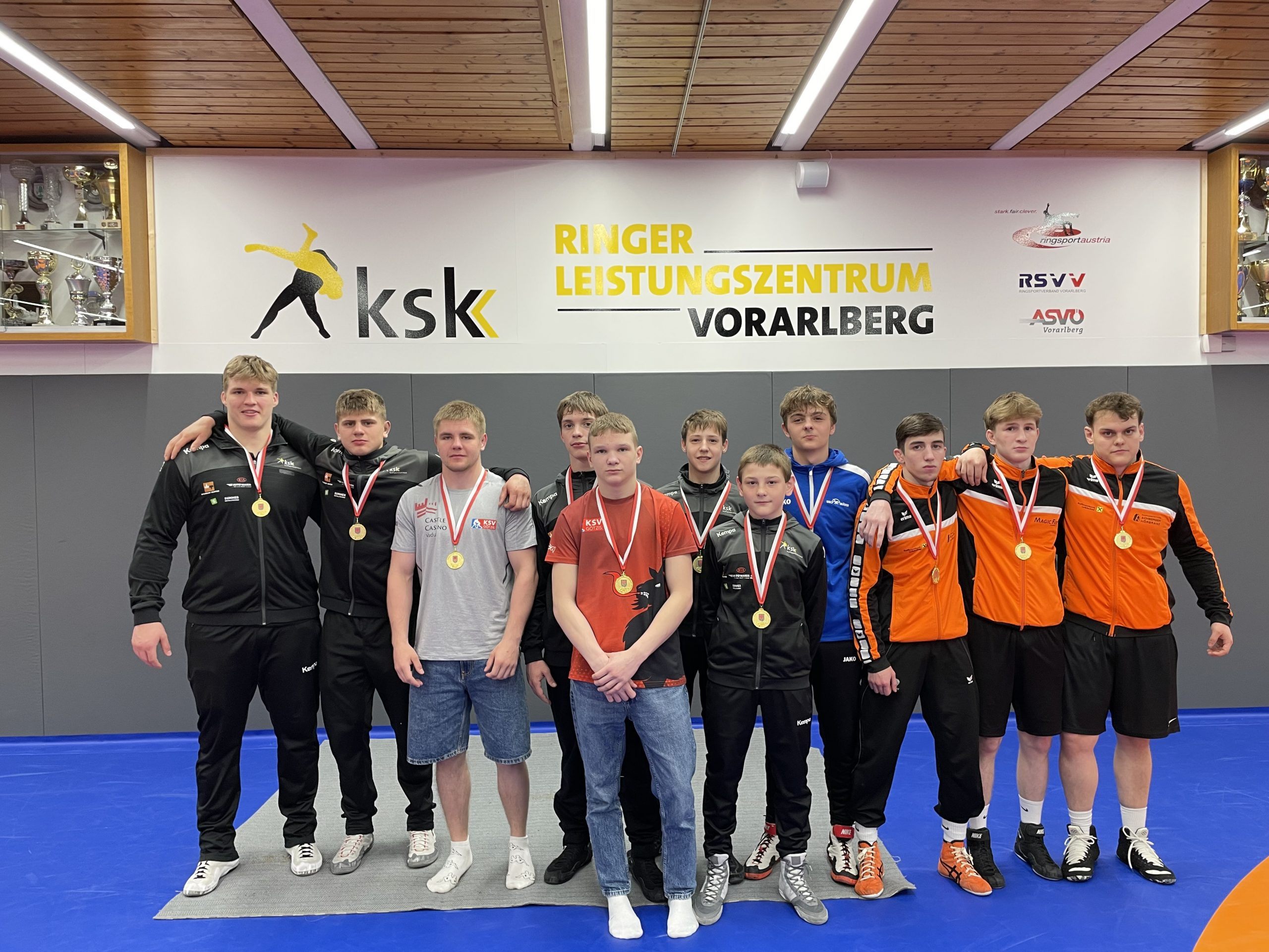 Alle U-20-Landesmeister im Greco in Klaus.