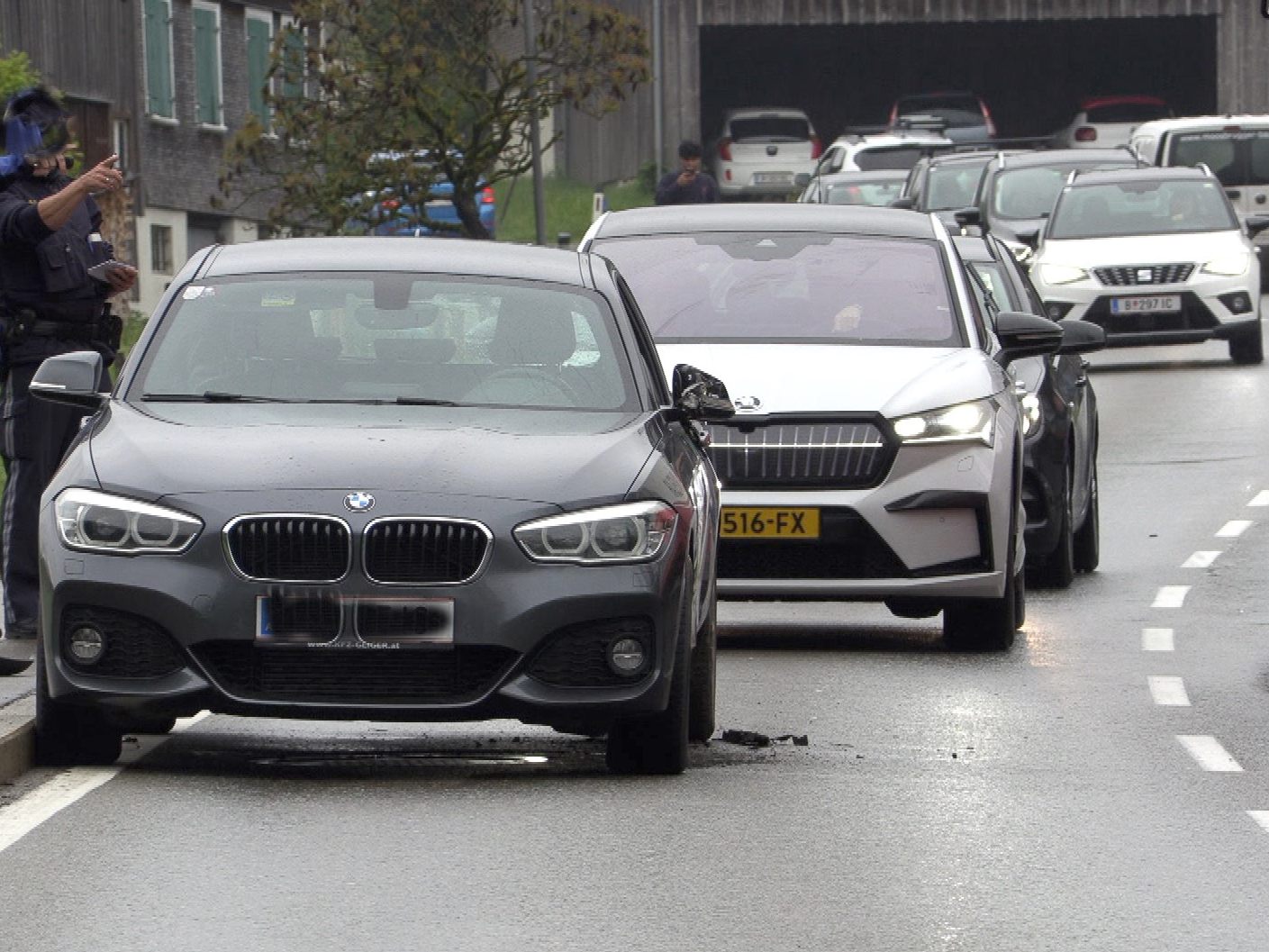 Verkehrsunfall nach Überholmanöver in Alberschwende.