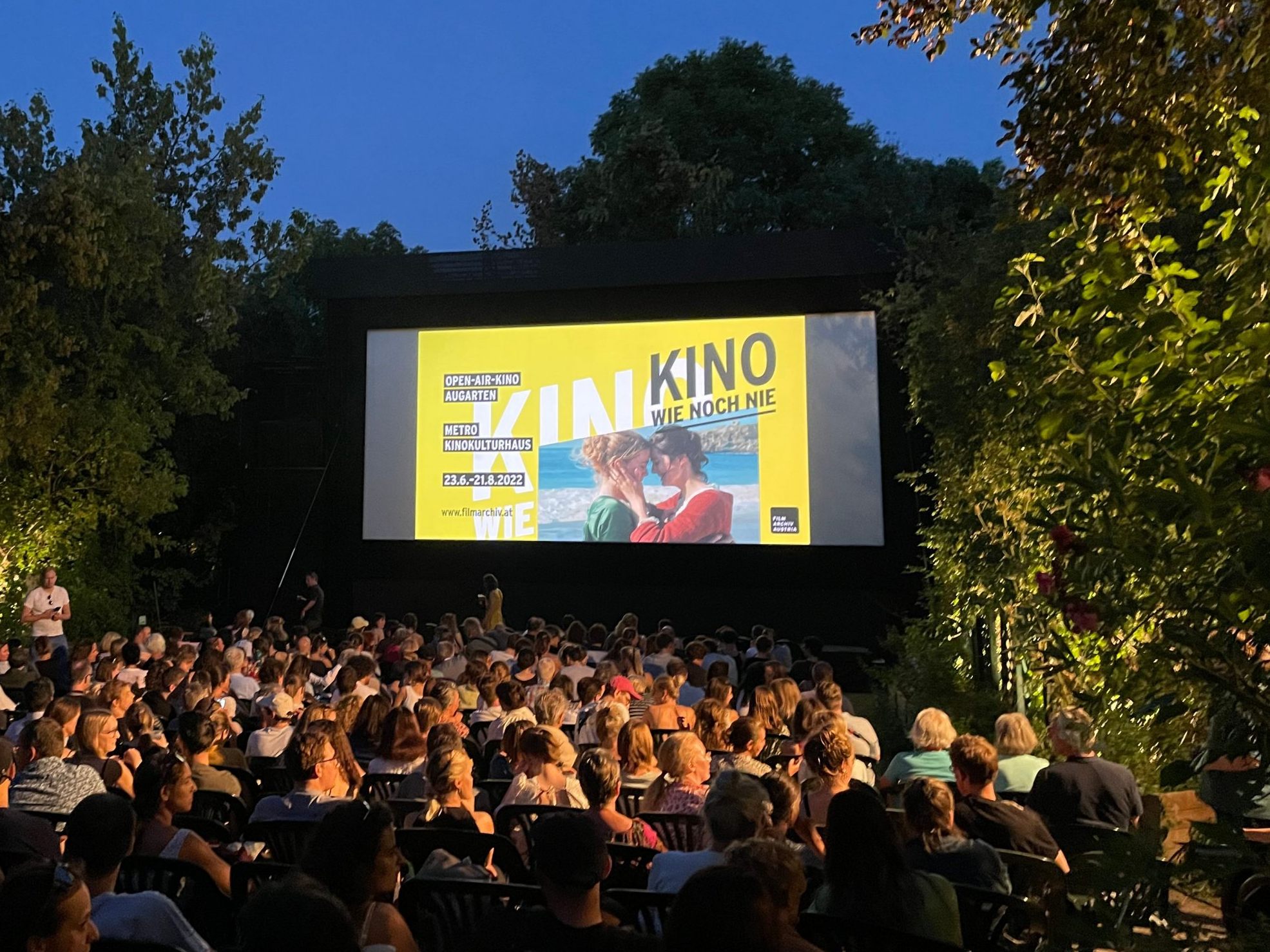 Das Programm beim Kino wie noch nie 2024 im Wiener Augarten.