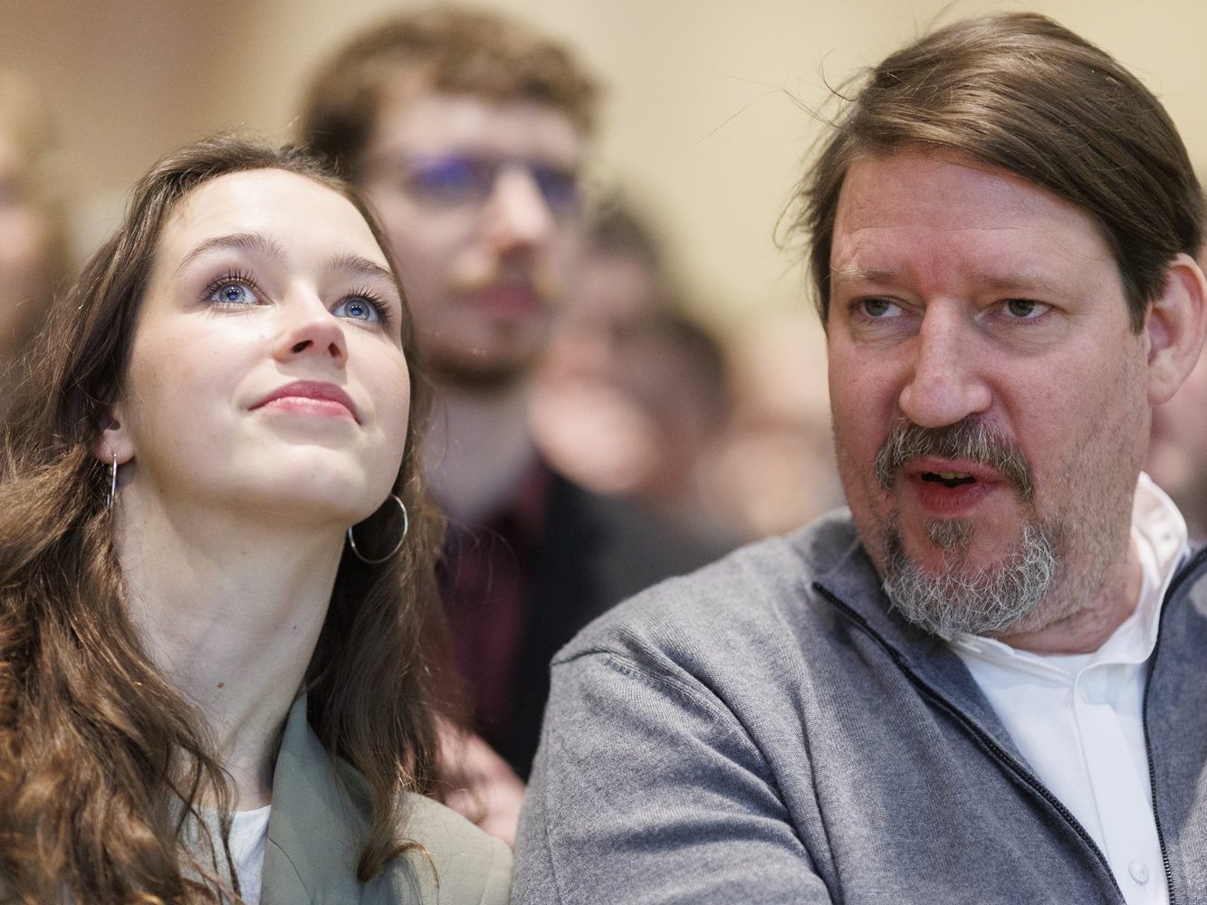 Waitz neben Schilling. Der Biobauer wird Grünen-Delegationsleiter.