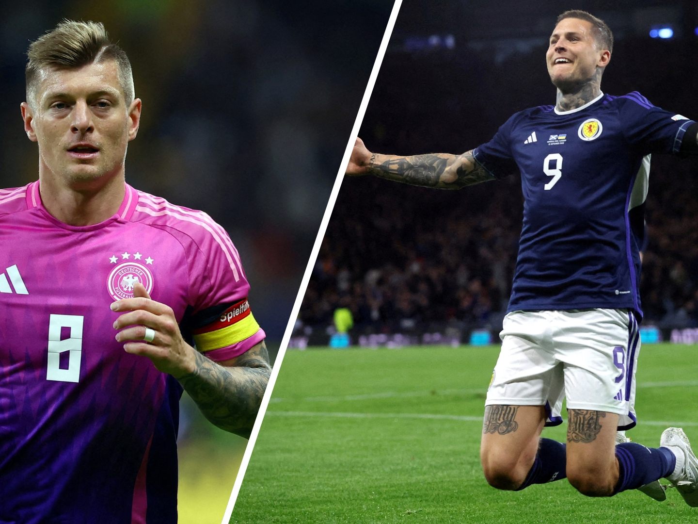 Für die Deutschen (links im Bild Toni Kroos) zählt eigentlich nur der EM-Titel. Die Schotten sind die erste Hürde. Für die Deutschen (links im Bild Toni Kroos) zählt eigentlich nur der EM-Titel. Die Schotten sind die erste Hürde.