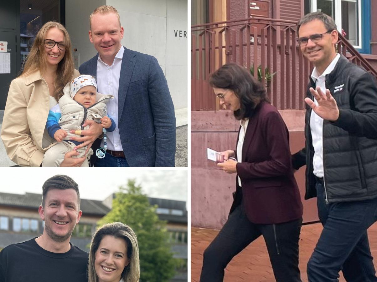 EU-Wahl: Vorarlberger Polit-Prominenz beim Wählen. EU-Wahl: Vorarlberger Polit-Prominenz beim Wählen.