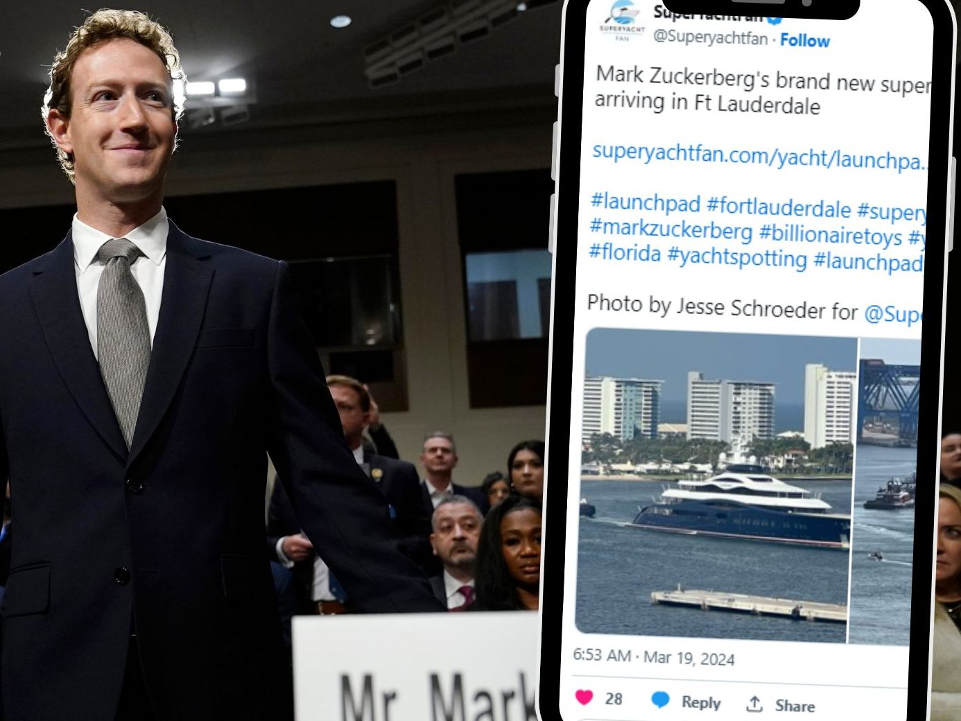 Mark Zuckerbergs Yacht „Wingman“ sorgt derzeit für Aufregung unter den Bewohnern Mallorcas. Laut und klobig ist sie nicht nur ein störender Anblick, sondern verursacht auch erheblichen Lärm. Mark Zuckerbergs Yacht „Wingman“ sorgt derzeit für Aufregung unter den Bewohnern Mallorcas. Laut und klobig ist sie nicht nur ein störender Anblick, sondern verursacht auch erheblichen Lärm.