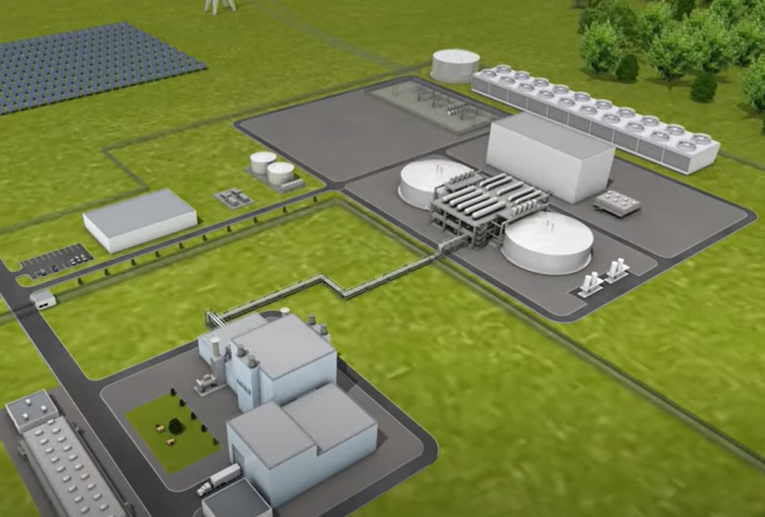 Grafisches Modell des Mini-AKWs